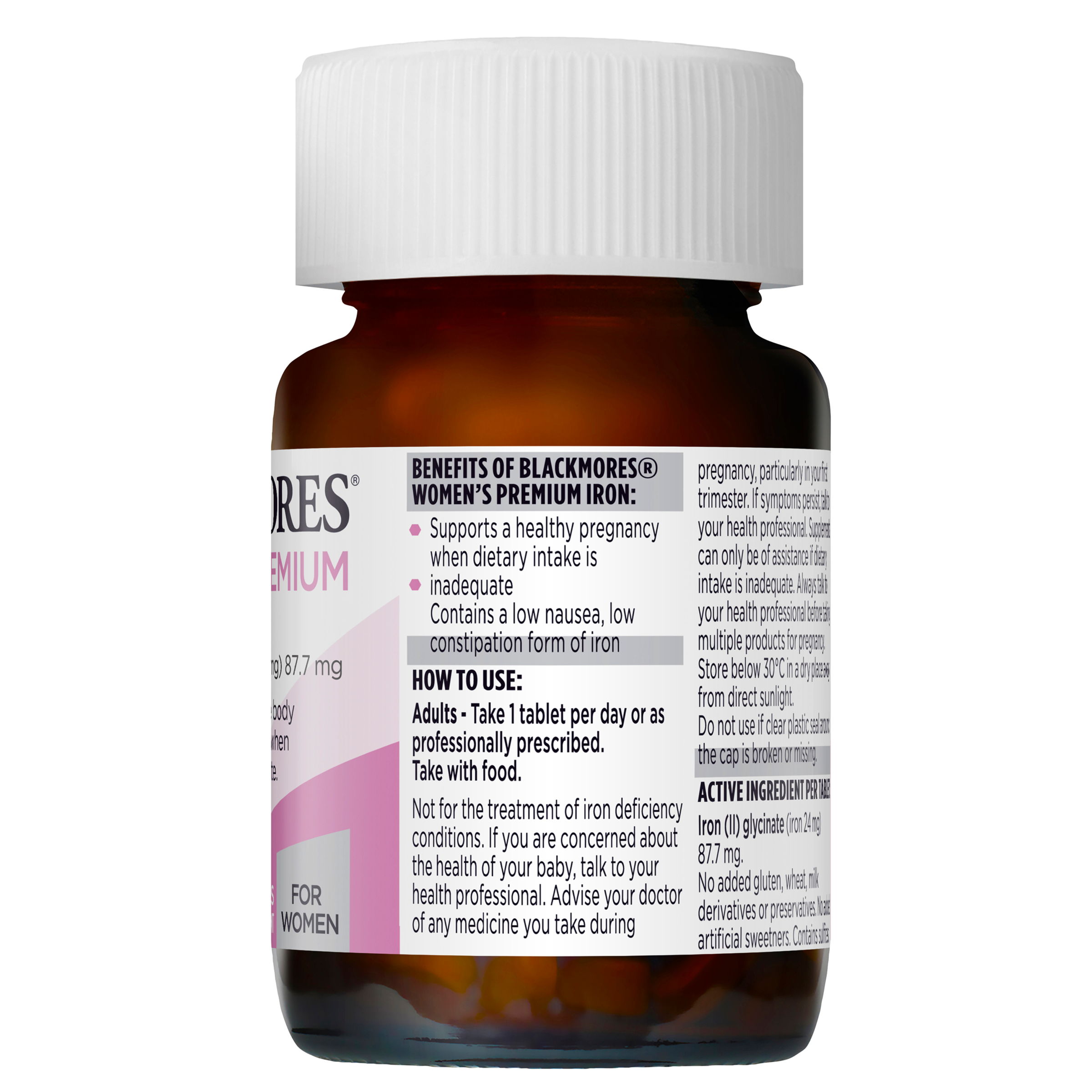 BLACKMORES WOMENS PREMIUM IRON 30 TABLETS - Image 2