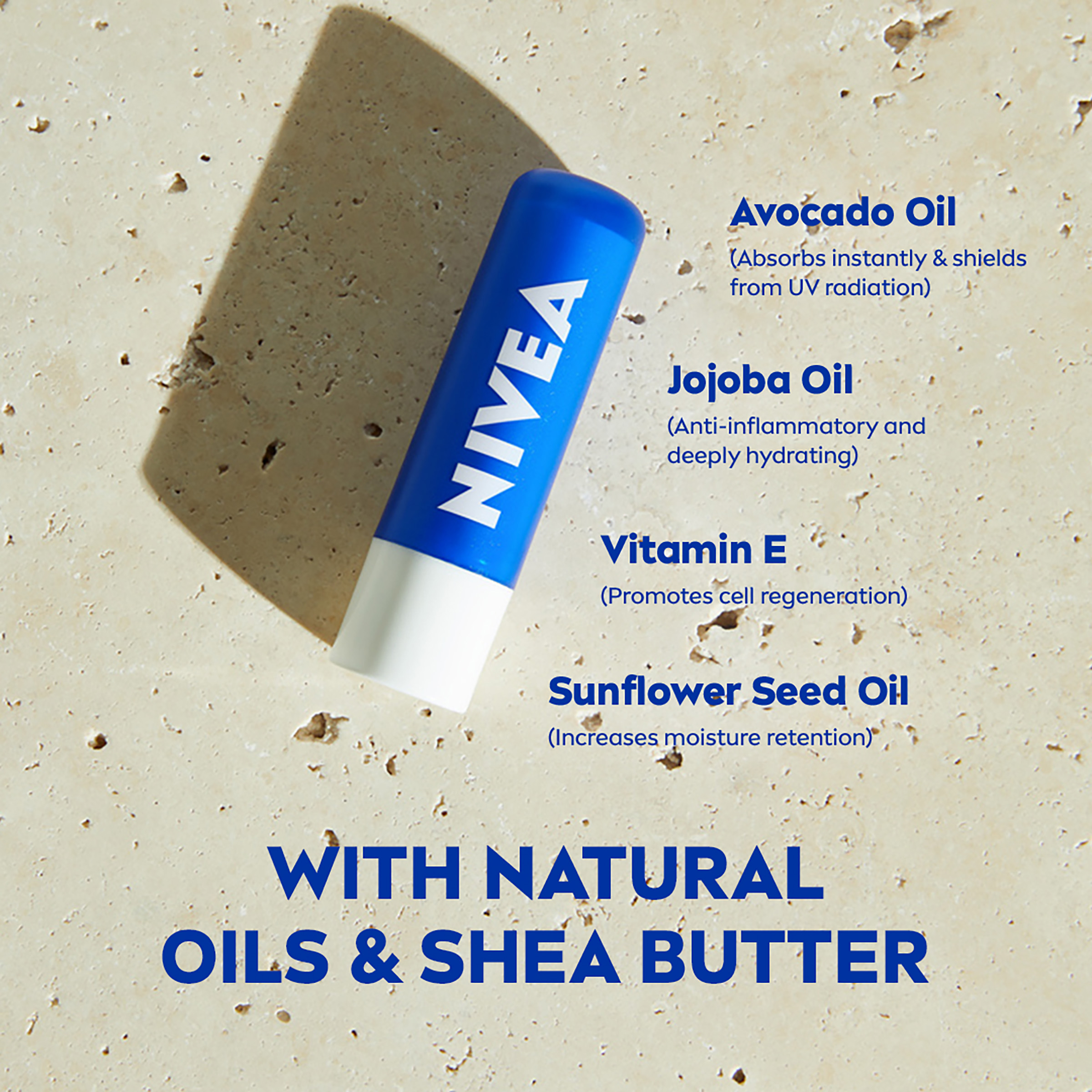 NIVEA LIP BALM STICK ORIGINAL WITH SHEA BUTTER 4.8G - Image 4