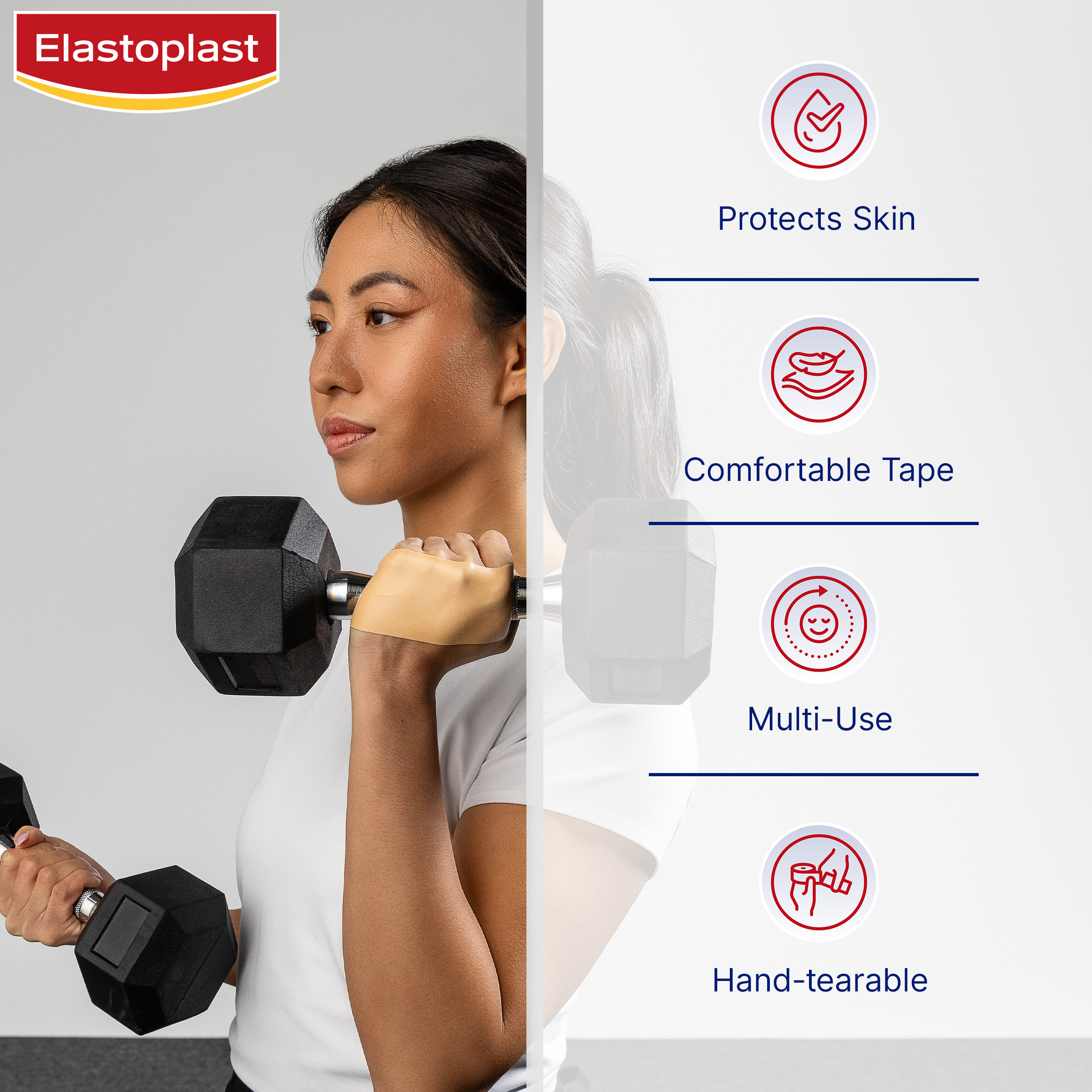 ELASTOPLAST ACTIVE CUSHIONING TAPE 50MM X 3M - Image 4