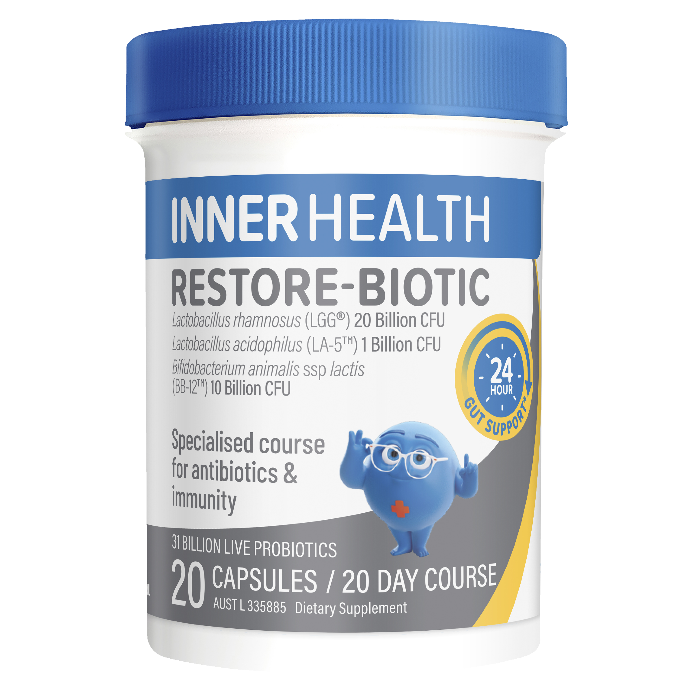 INNER HEALTH RESTORE BIOTIC 20 CAPSULES