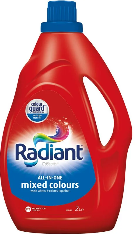 RADIANT LAUNDRY DETERGENT LIQUID MIXED COLOURS  2 LITRE