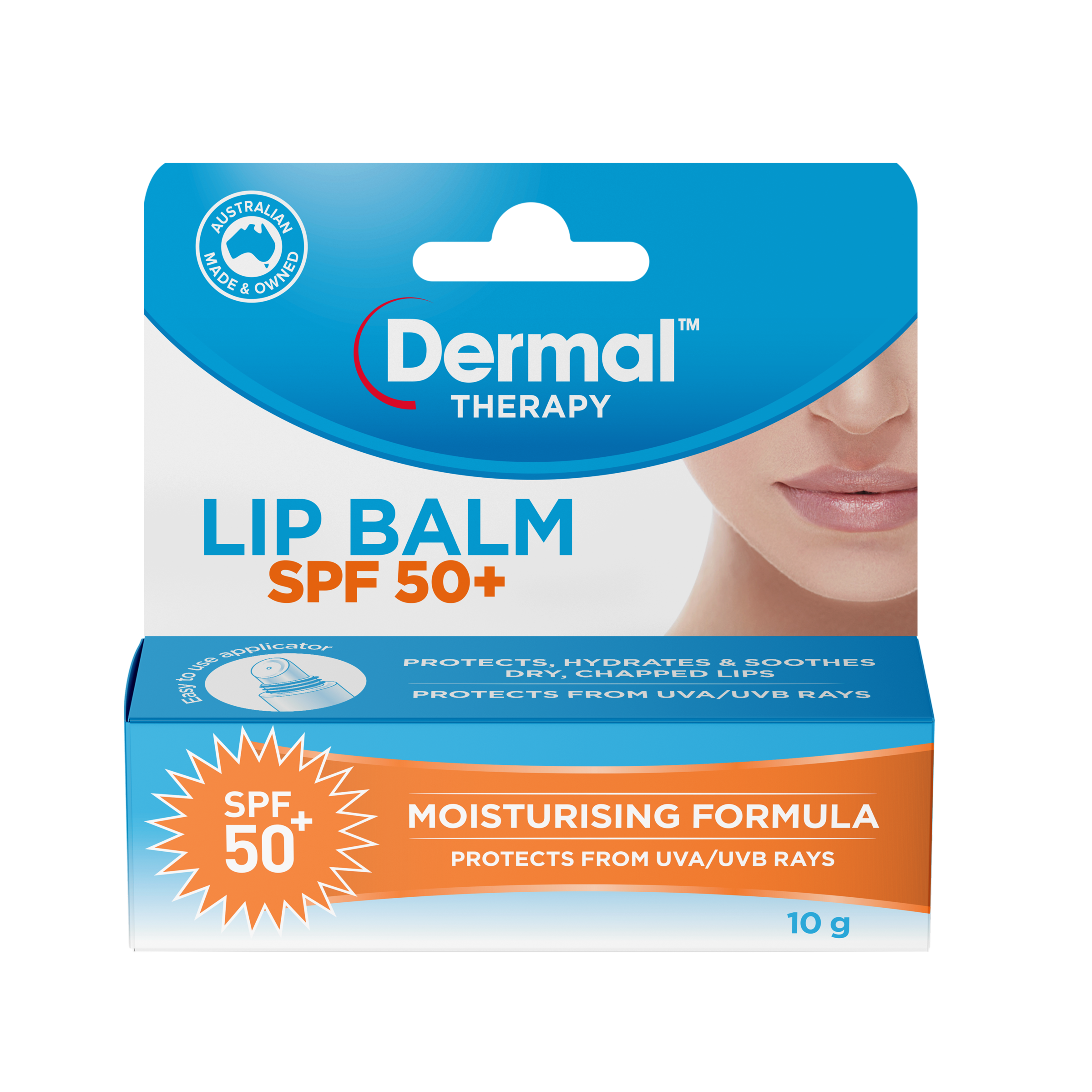 DERMAL THERAPY LIP BALM STICK MOISTURISING SPF50+ 10G