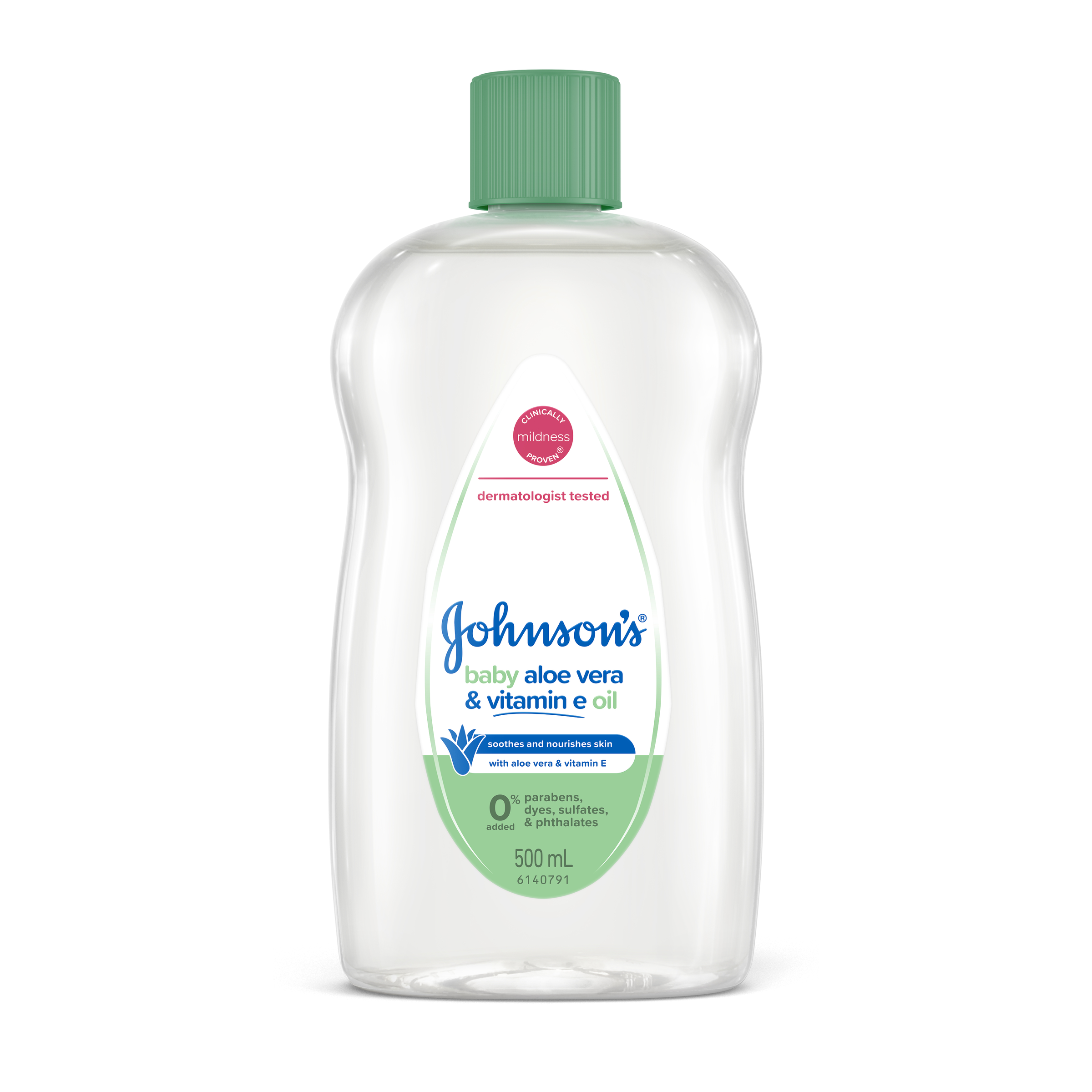 J&J BABY OIL ALOE VERA & VITAMIN E 500ML