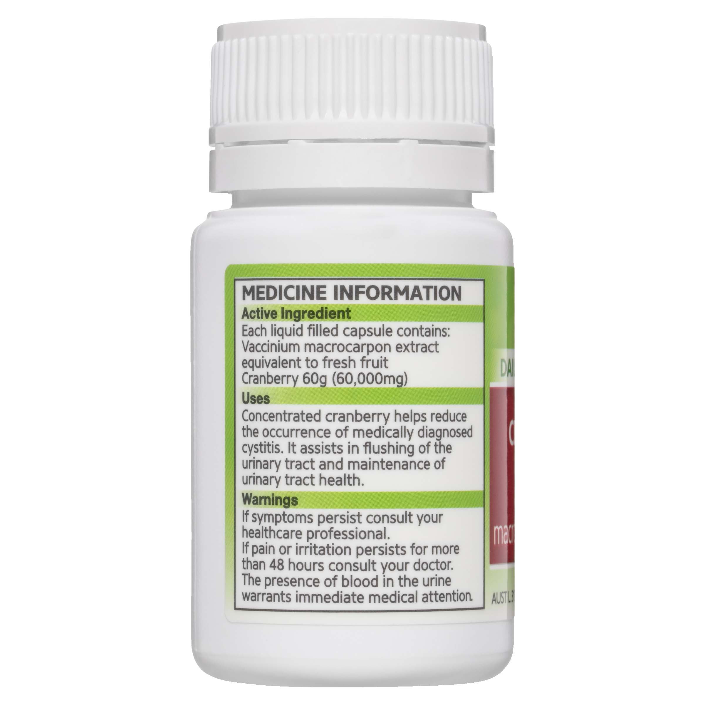 URAL HIGH STRENGTH CRANBERRY 60000MG CAPSULES 30 - Image 8