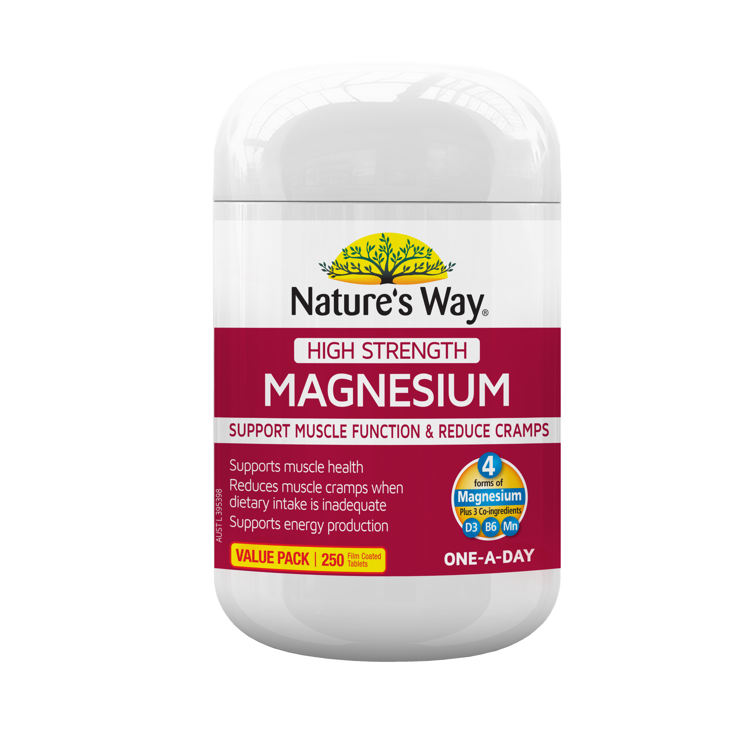 NATURES WAY HIGH STRENGTH MAGNESIUM 250 TABLETS