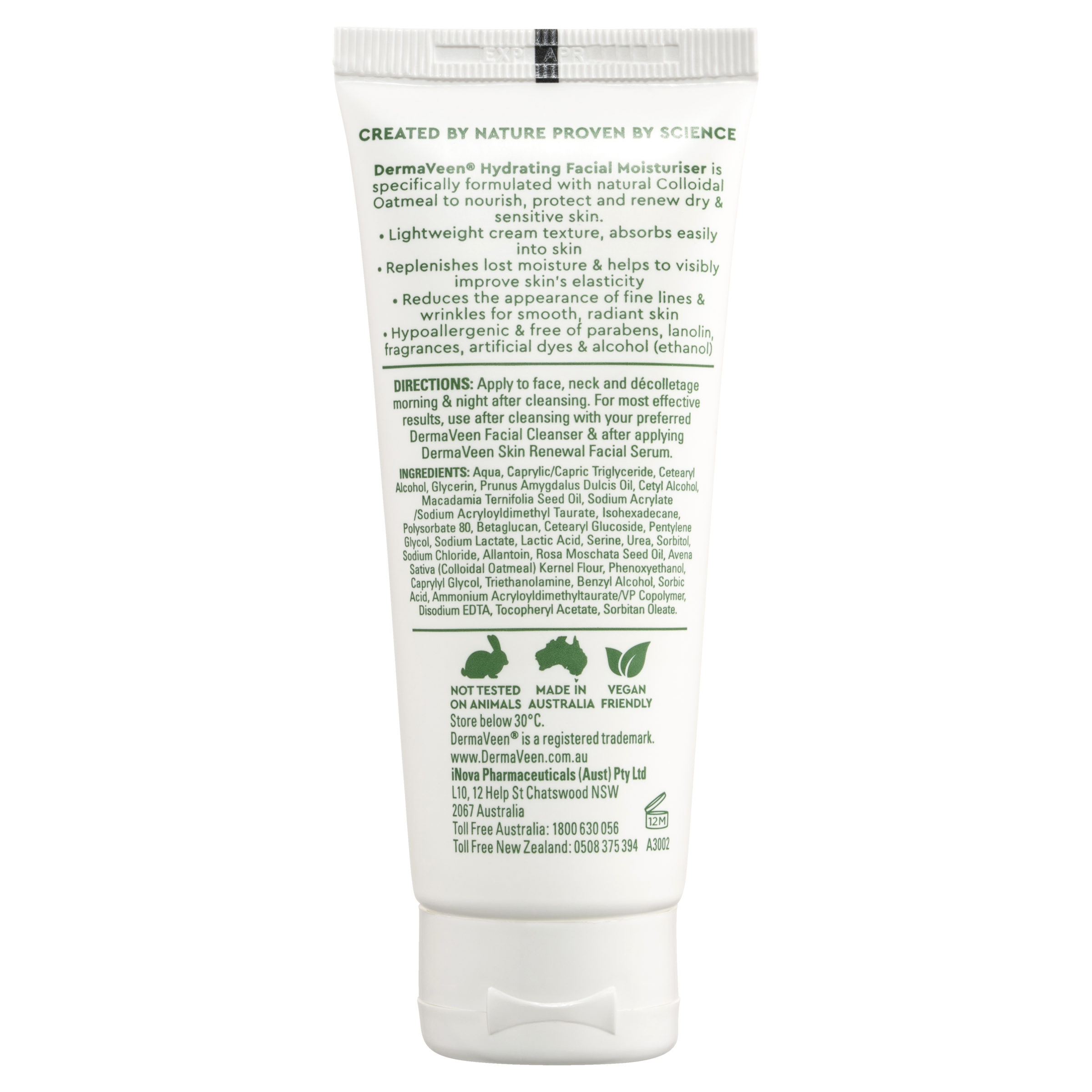 DERMAVEEN HYDRATING FACIAL MOISTURISER 75ML - Image 7