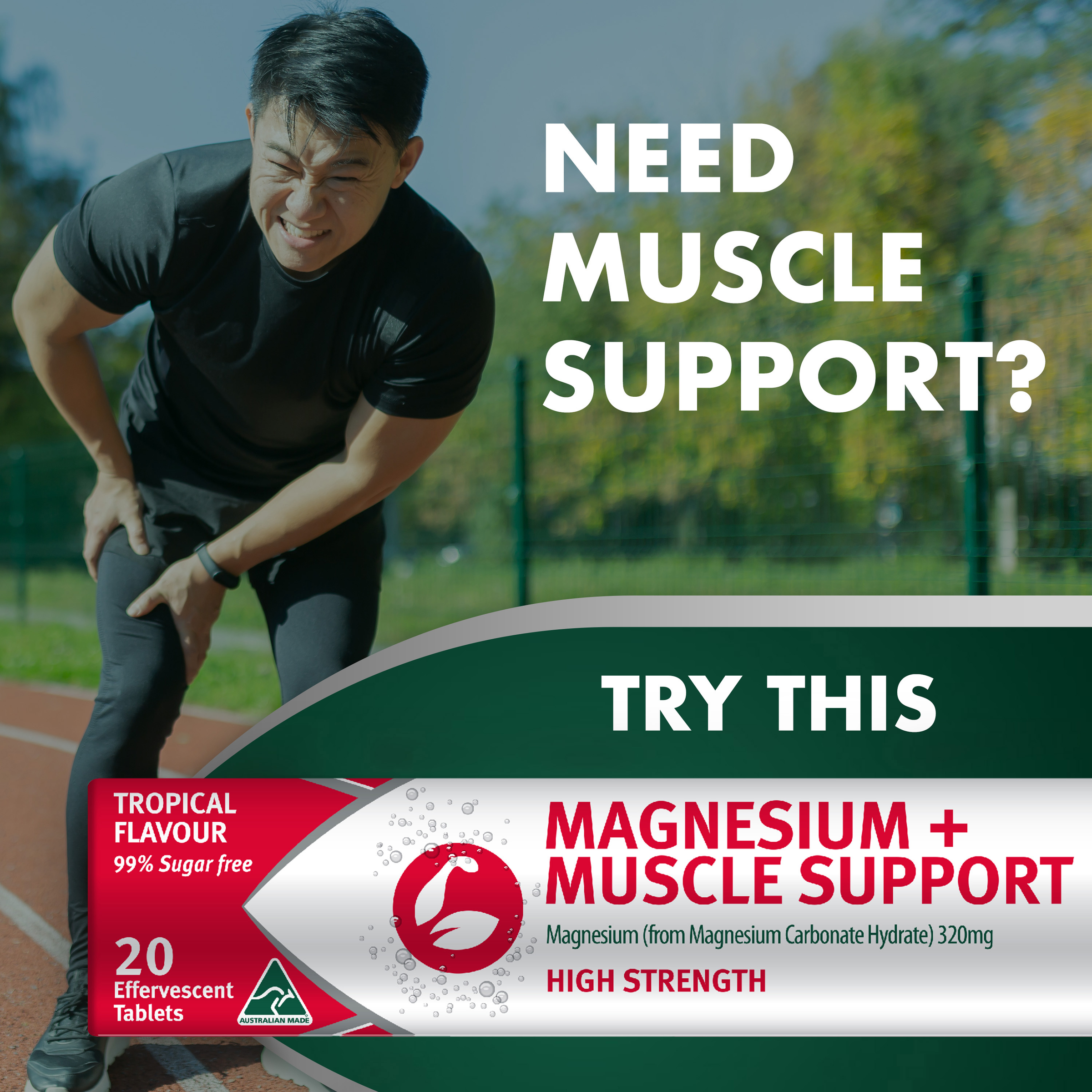 NATURES OWN MAGENSIUM + MUSCLE SUPPORT 20 TABETS - Image 3