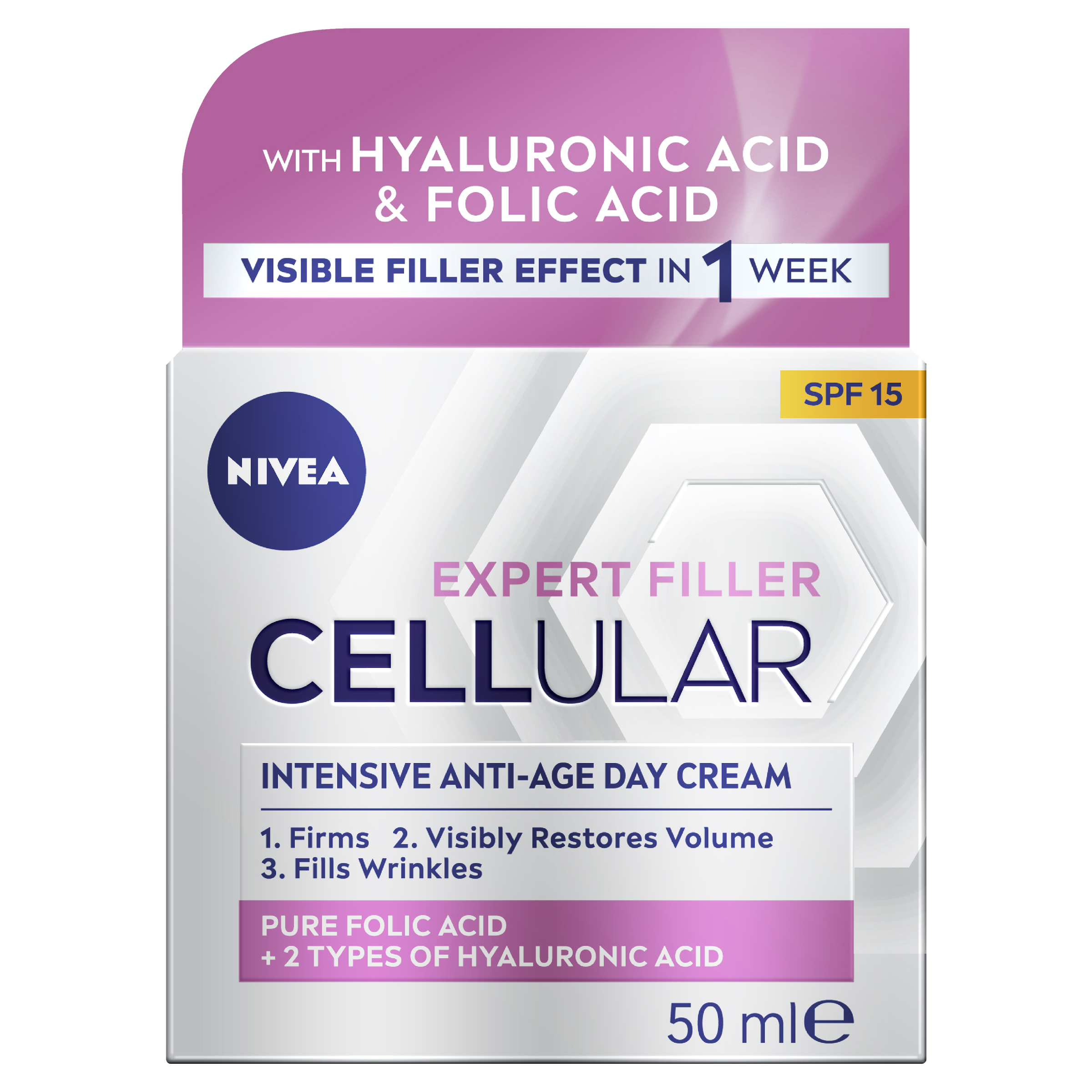 NIVEA CELLULAR EXPERT FILLER ANTI AGE DAY CREAM SPF15 50ML