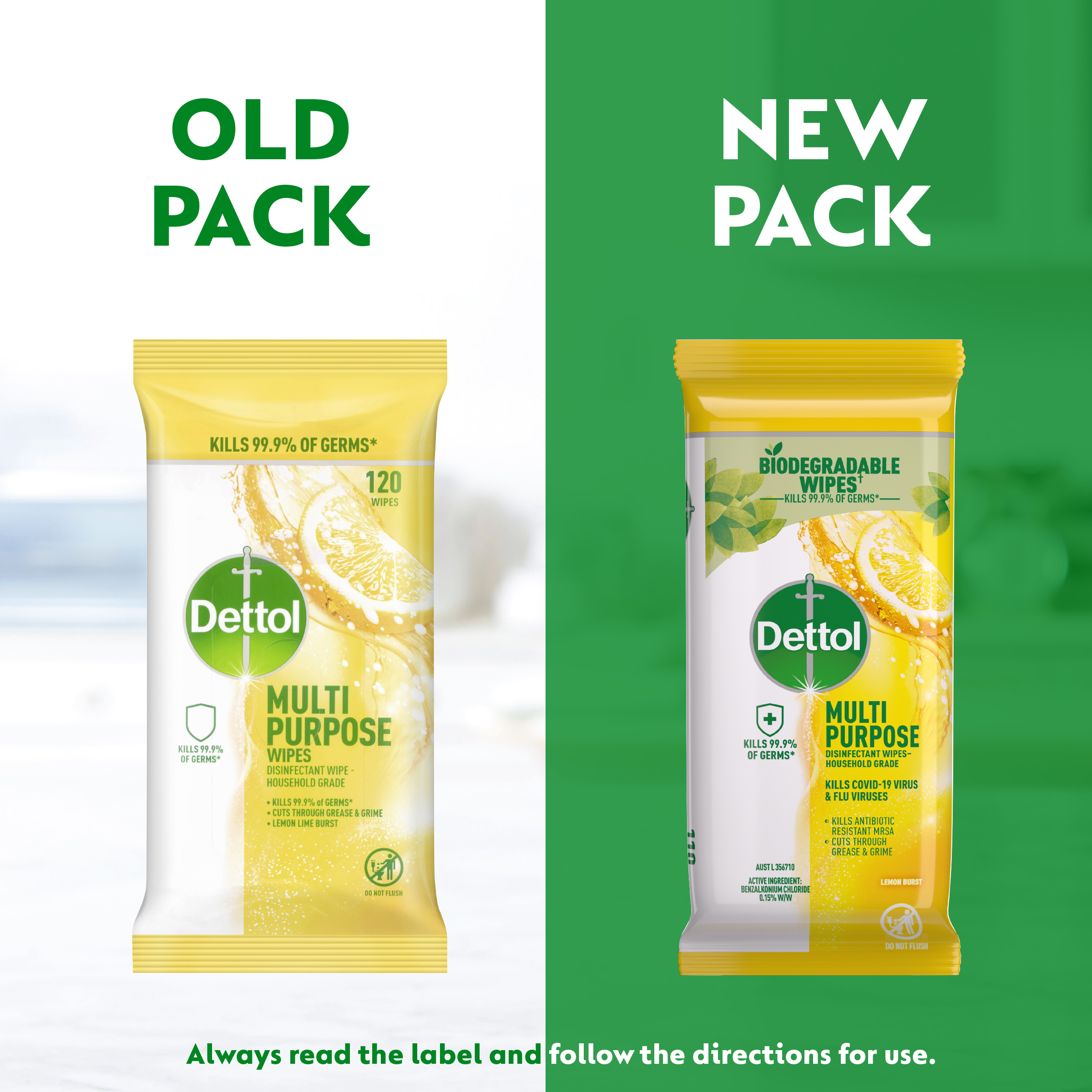 DETTOL MULTI PURPOSE CLEANING WIPES LEMON LIME 110 PACK - Image 7
