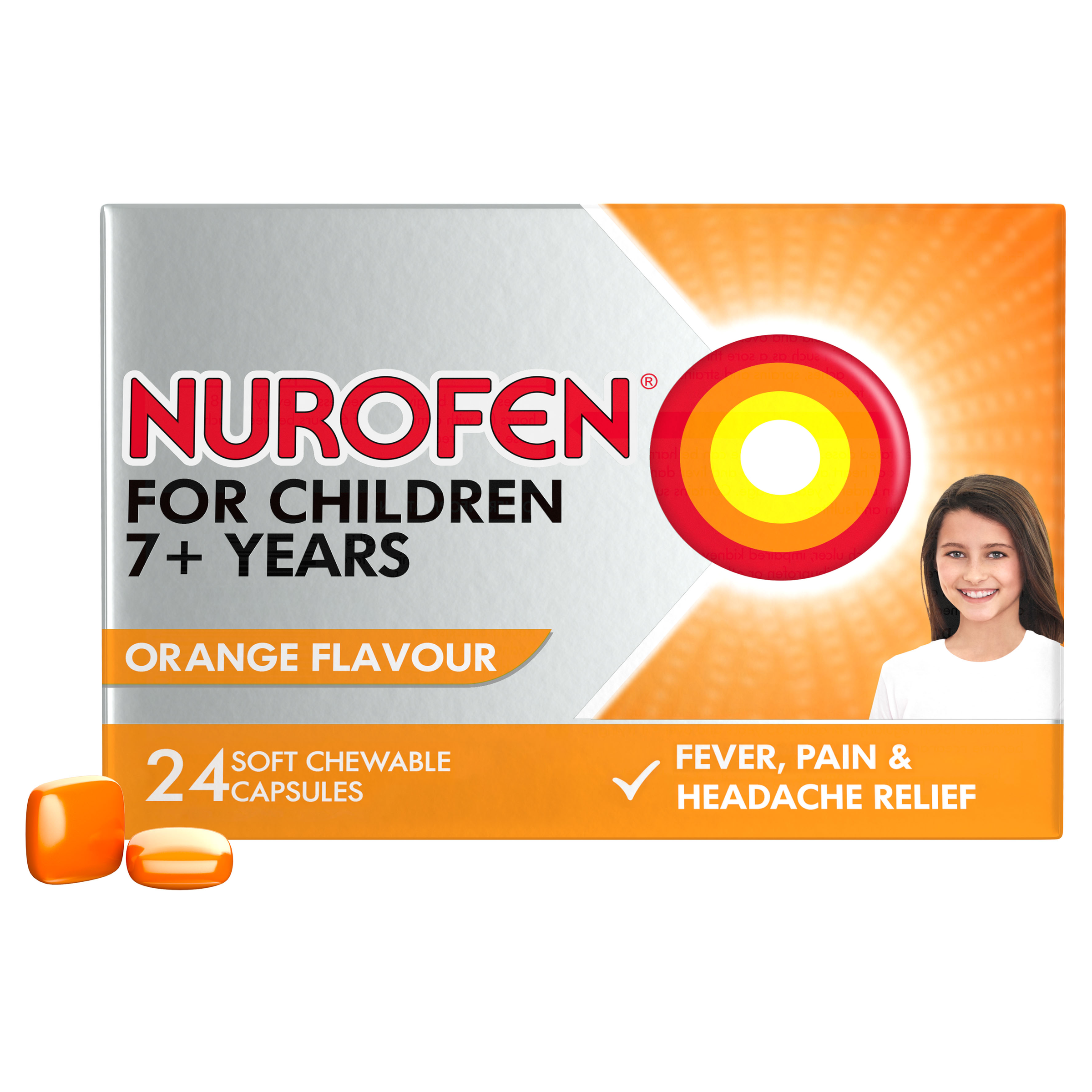 NUROFEN FOR CHILDREN 7+ ORANGE CHEWABLE 24 PACK