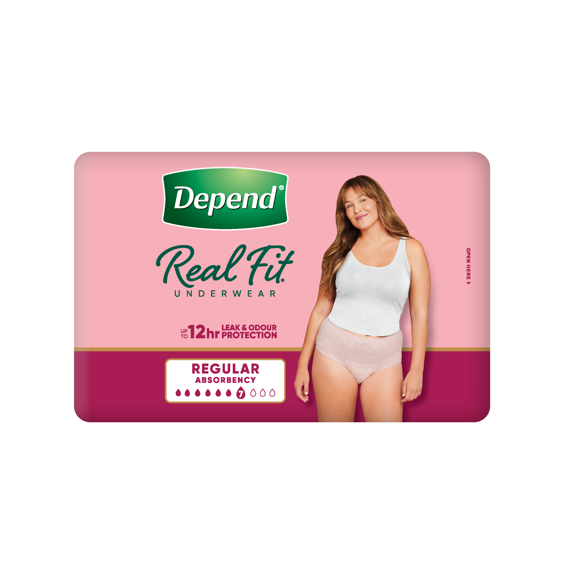 DEPEND WOMEN REAL FIT UNDERWEAR REGULAR 7D X-LARGE 8 PACK - Image 3