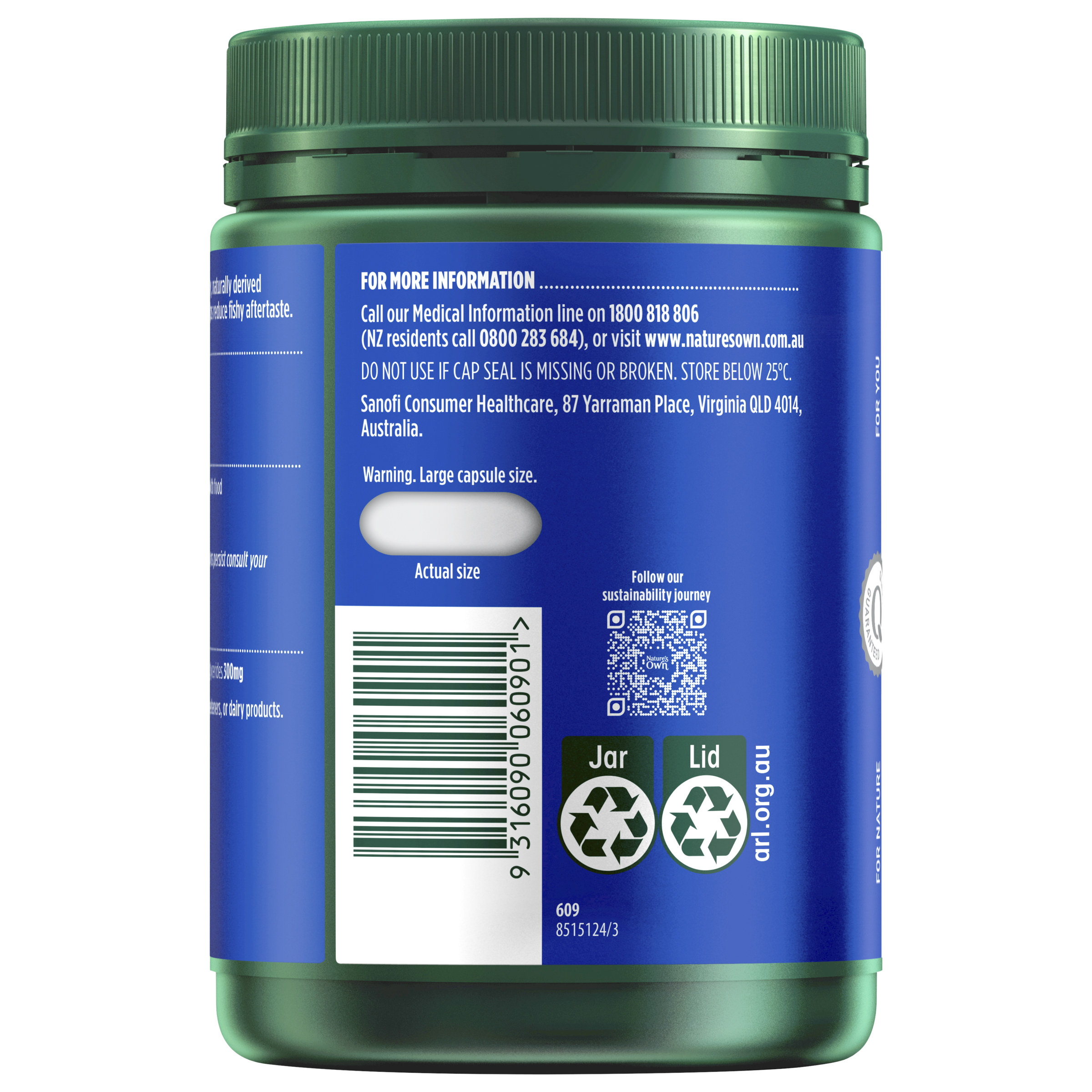 NATURES OWN ODOURLESS FISH OIL 1000MG 400 CAPSULES - Image 4