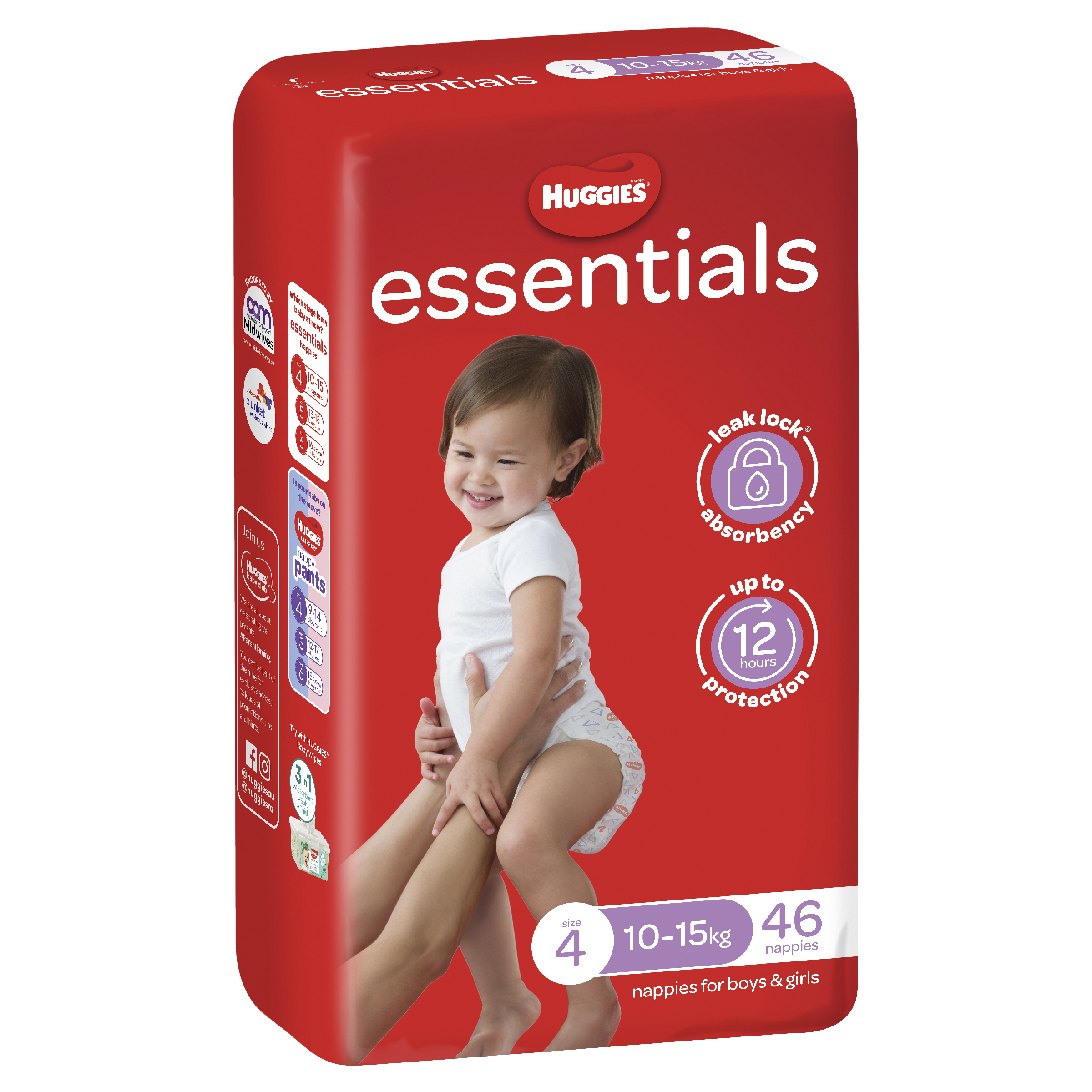 HUGGIES ESSENTIALS NAPPIES TODDLER 46 PACK - Image 3