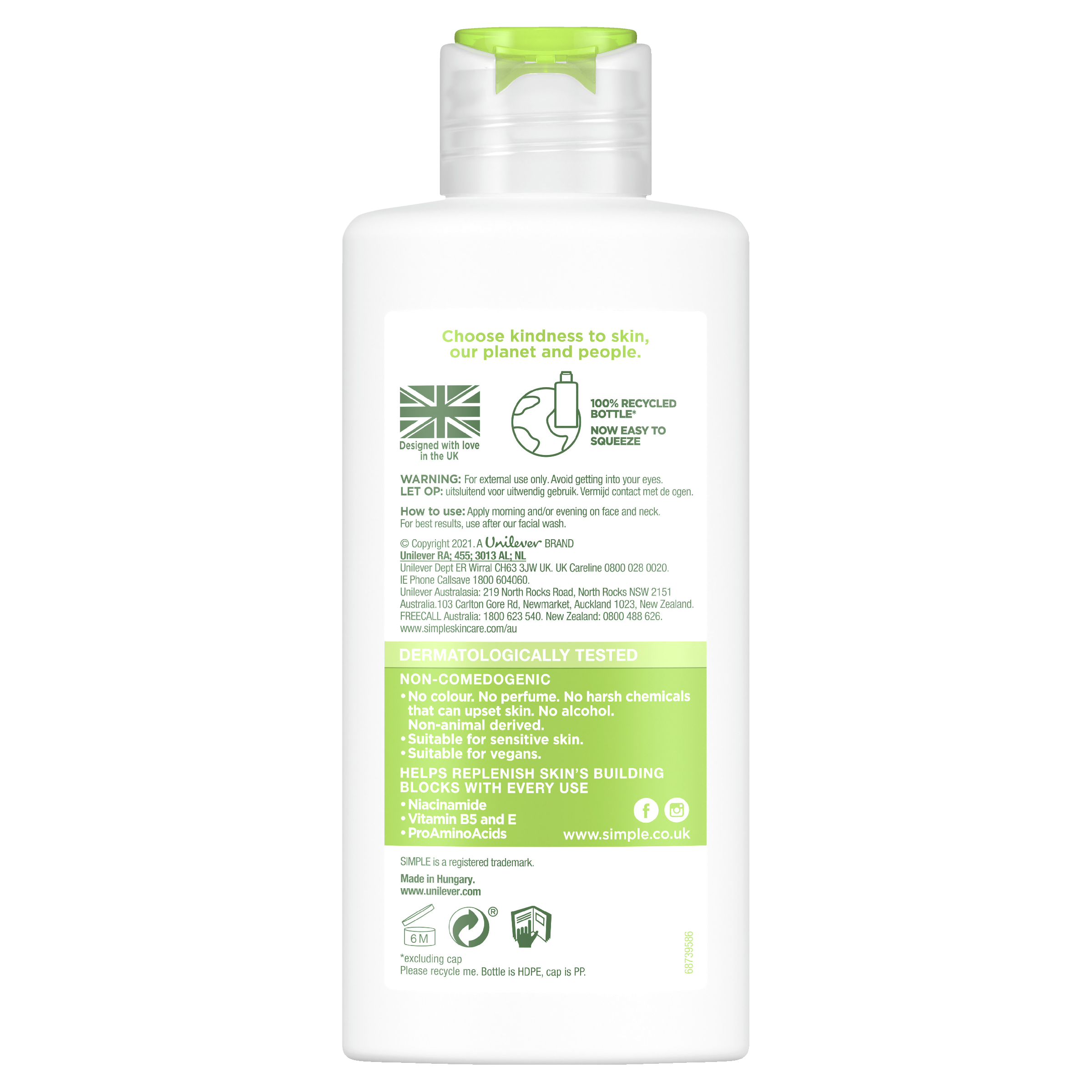SIMPLE HYDRATING LIGHT MOISTURISER 125ML - Image 2
