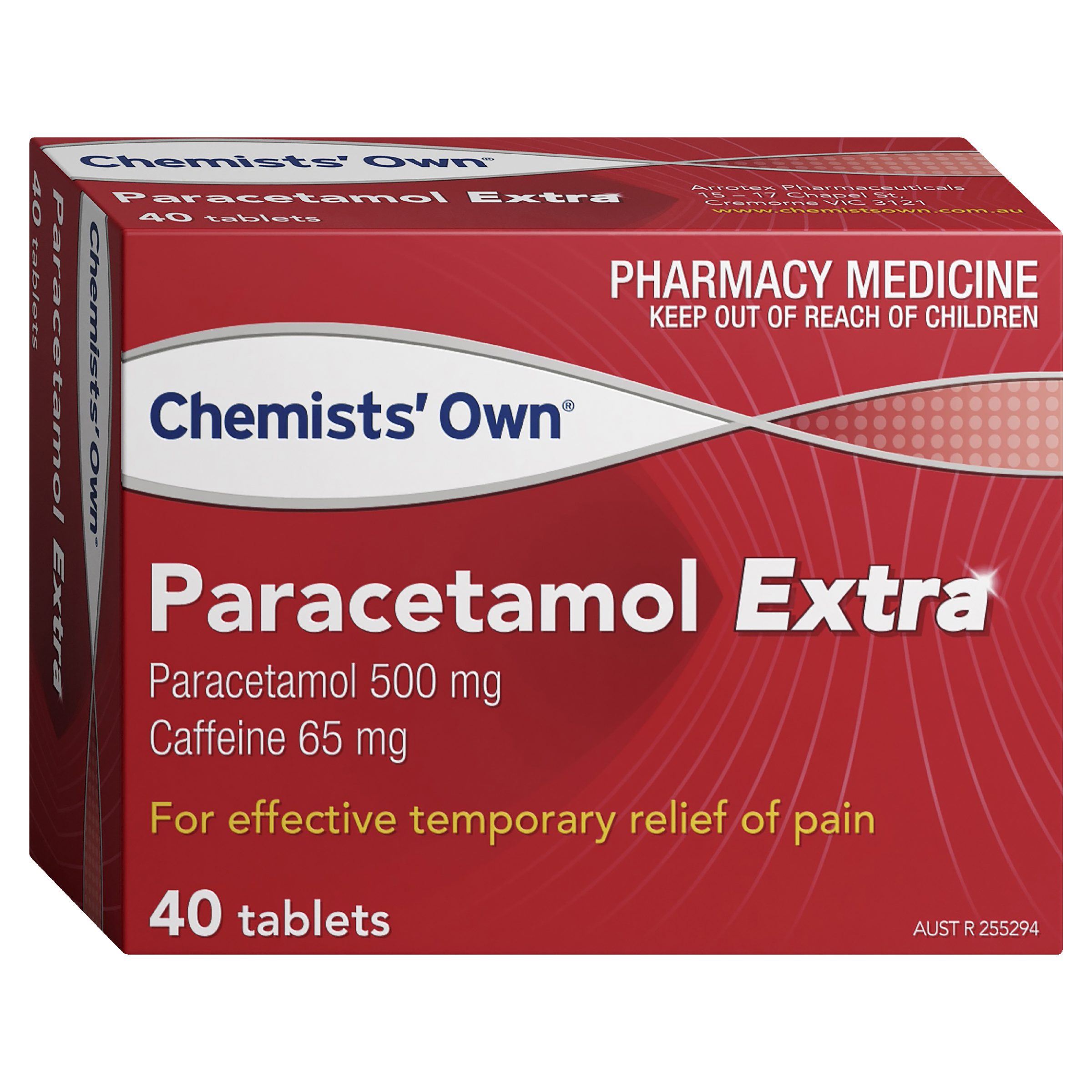 CHEMISTS OWN PARACETAMOL EXTRA 40 TABLETS