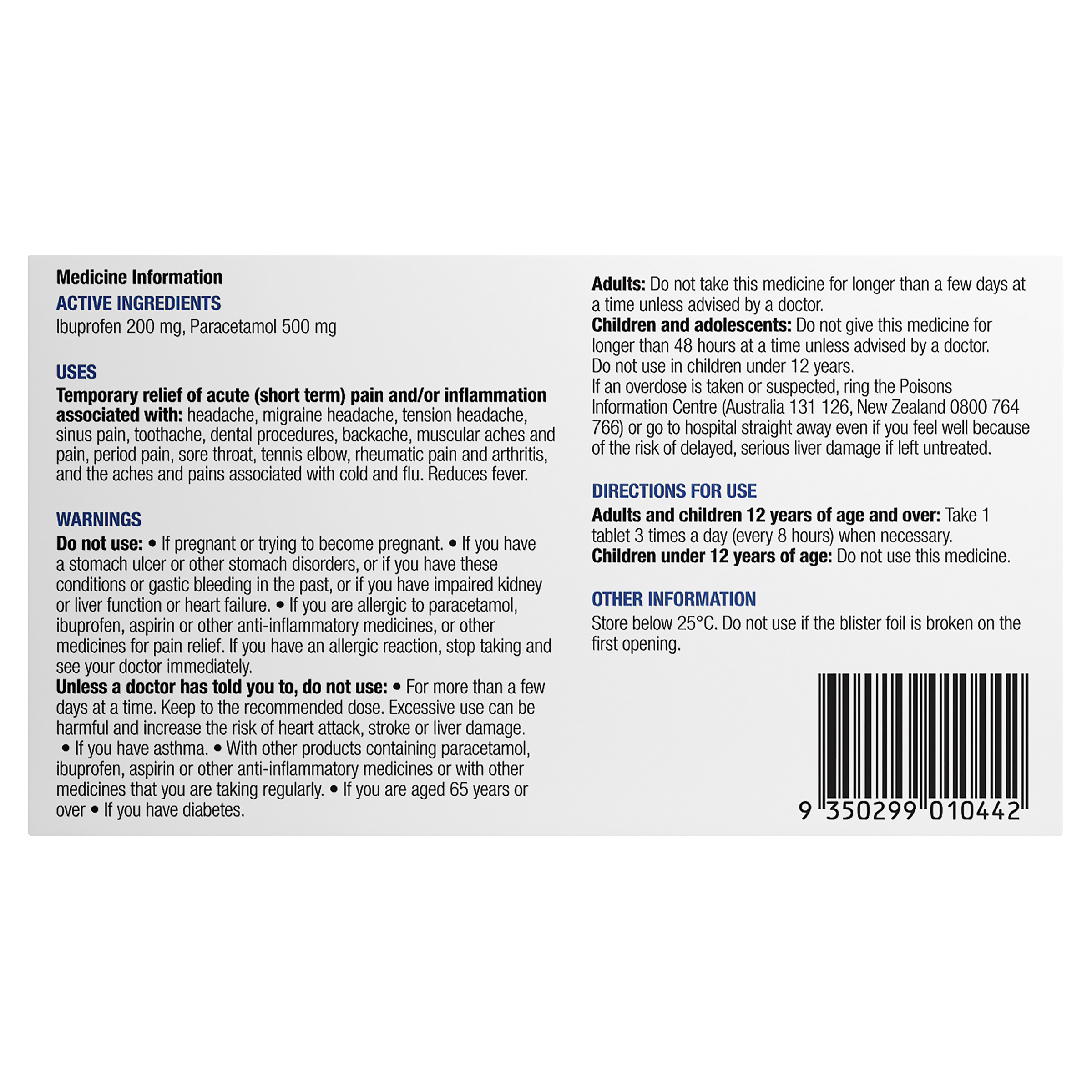 CHEMISTS OWN IBUPROFEN+PARACETAMOL DUO 12 TABLETS - Image 3