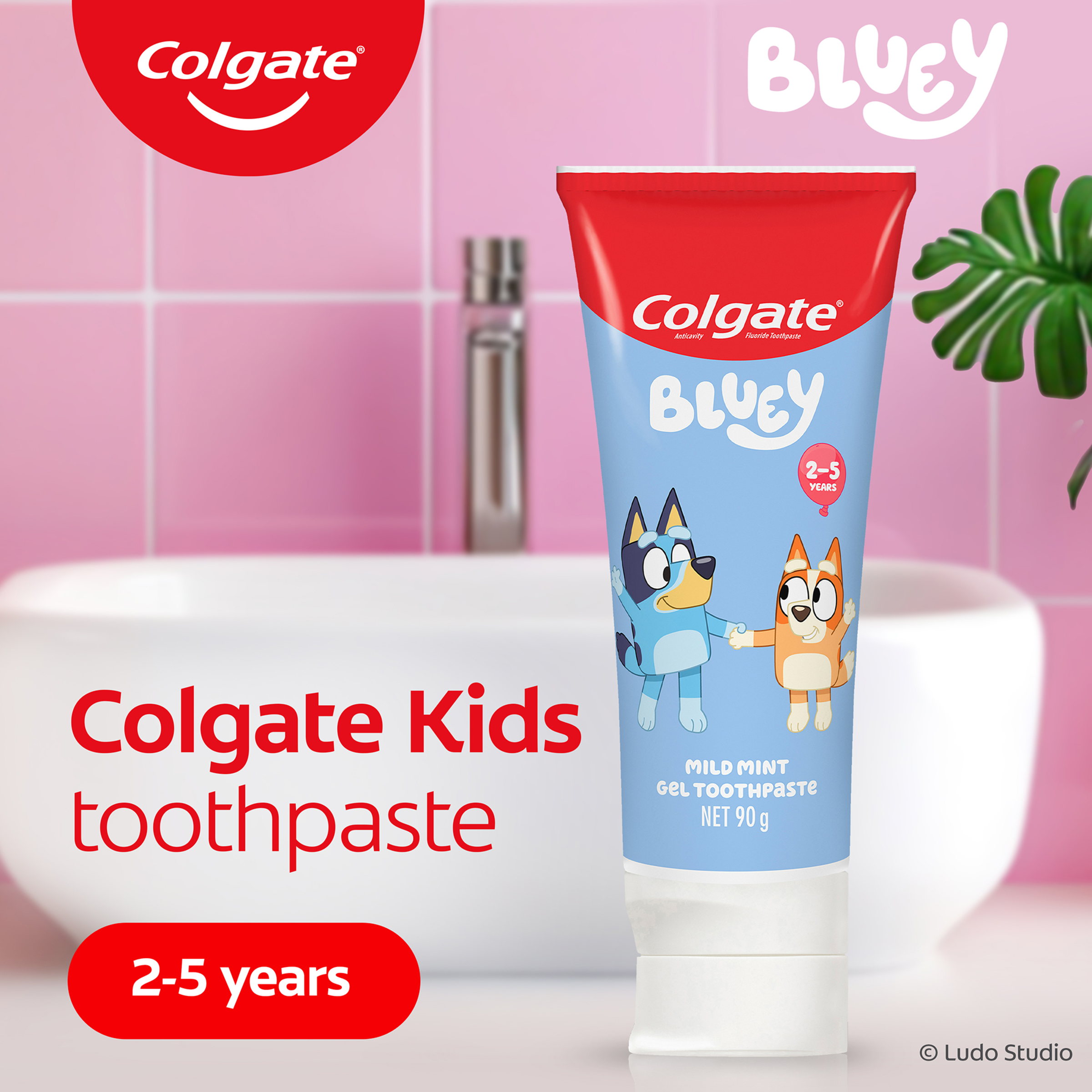 COLGATE TOOTHPASTE KIDS BLUEY 2-5 YEARS MINT GEL 90G - Image 5