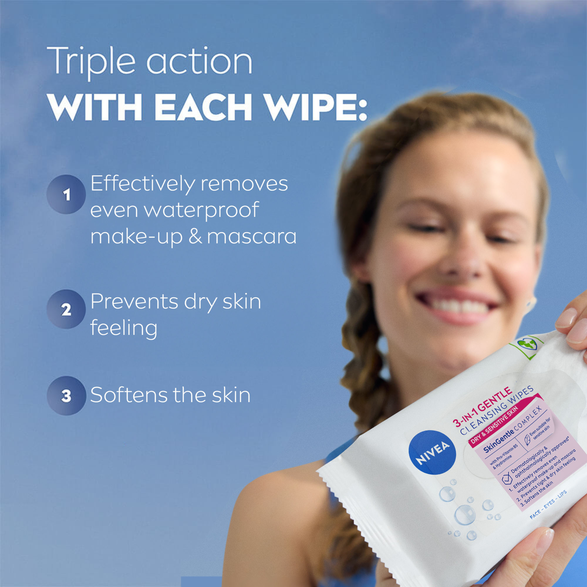 NIVEA DAILY ESSENTIALS GENTLE WIPES 25 PACK - Image 7