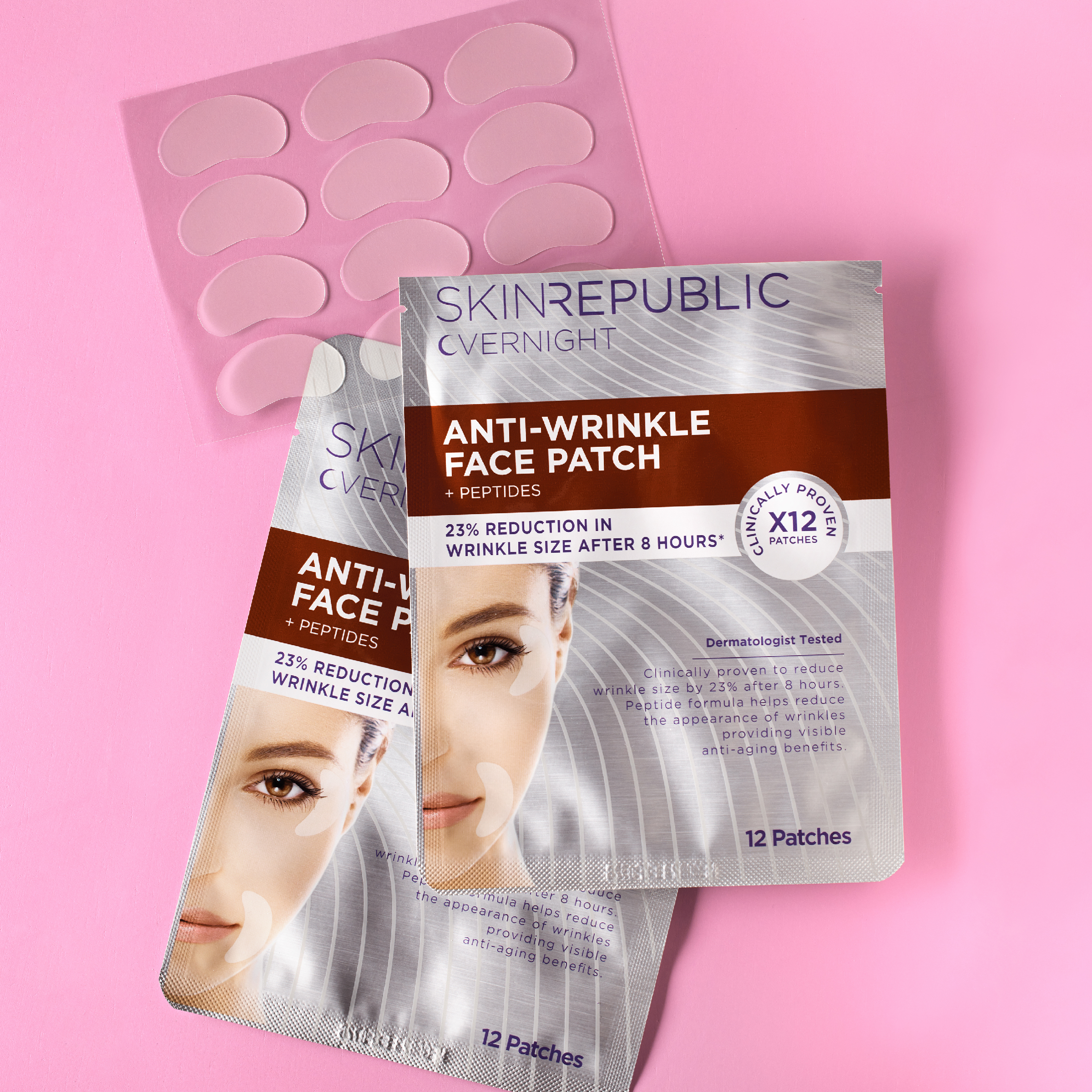 SKIN REPUBLIC ANTI WRINKLE FACE PATCHES 12 PACK - Image 6