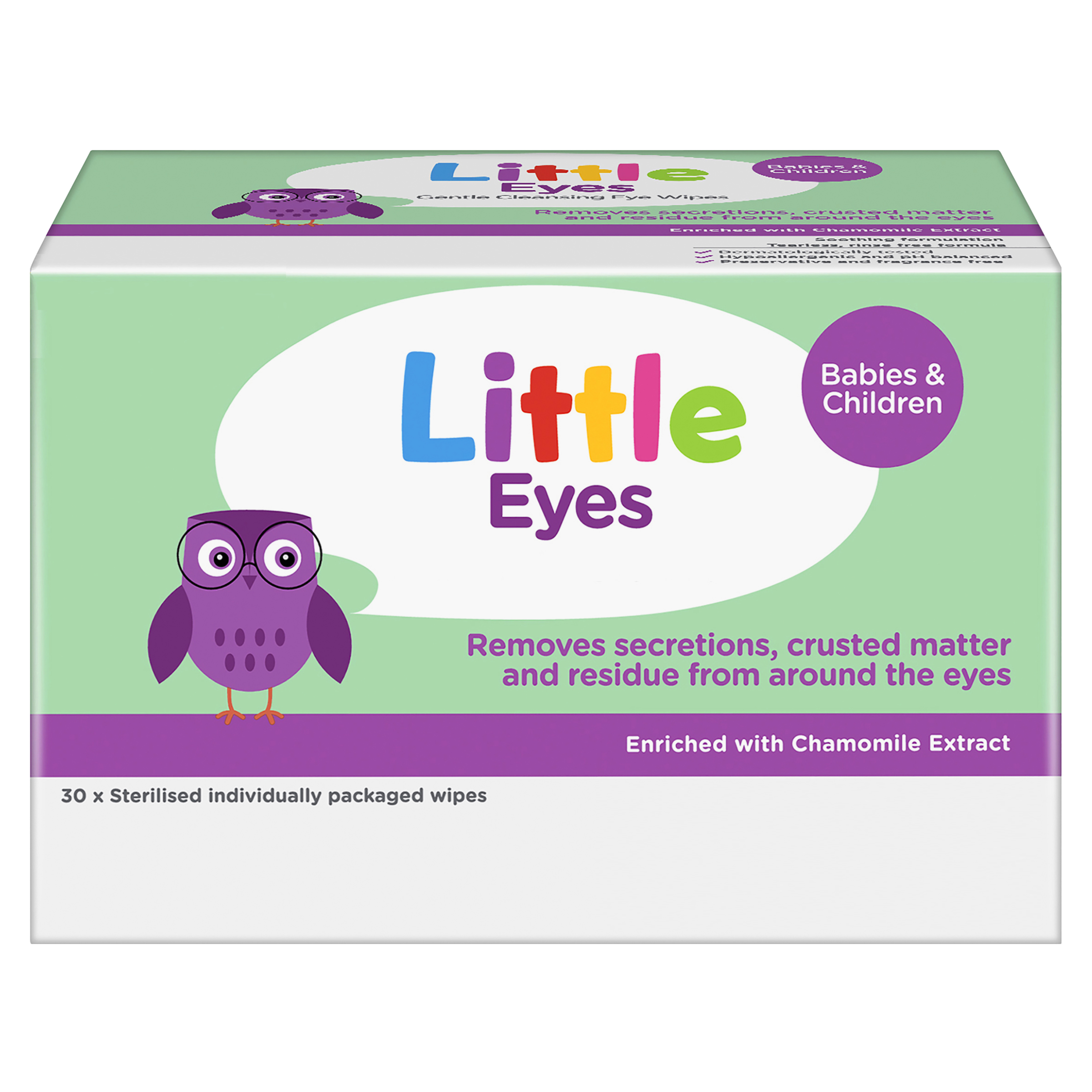 LITTLE EYES GENTLE CLENSING EYE WIPES 30 PACK - Image 3