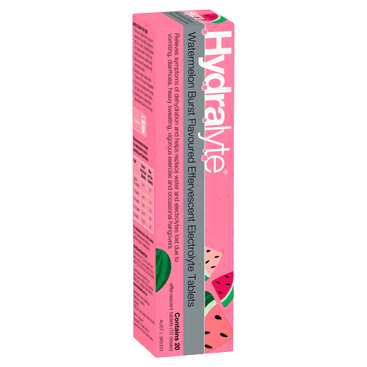 HYDRALYTE EFFERVESCENT WATERMELON BURST 20 TABLETS