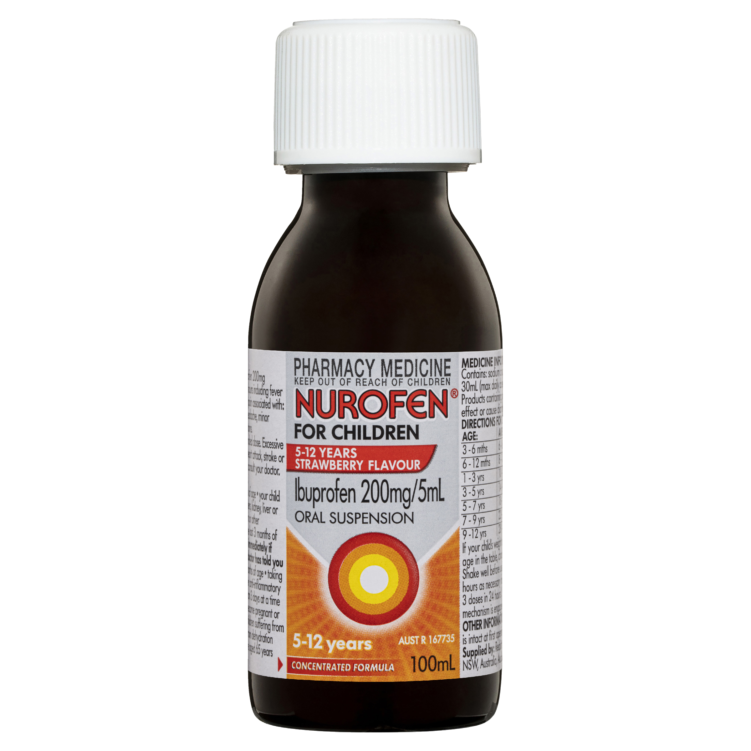 NUROFEN FOR CHILDREN 5 YEARS - 12 YEARS STRAWBERRY 100ML - Image 10