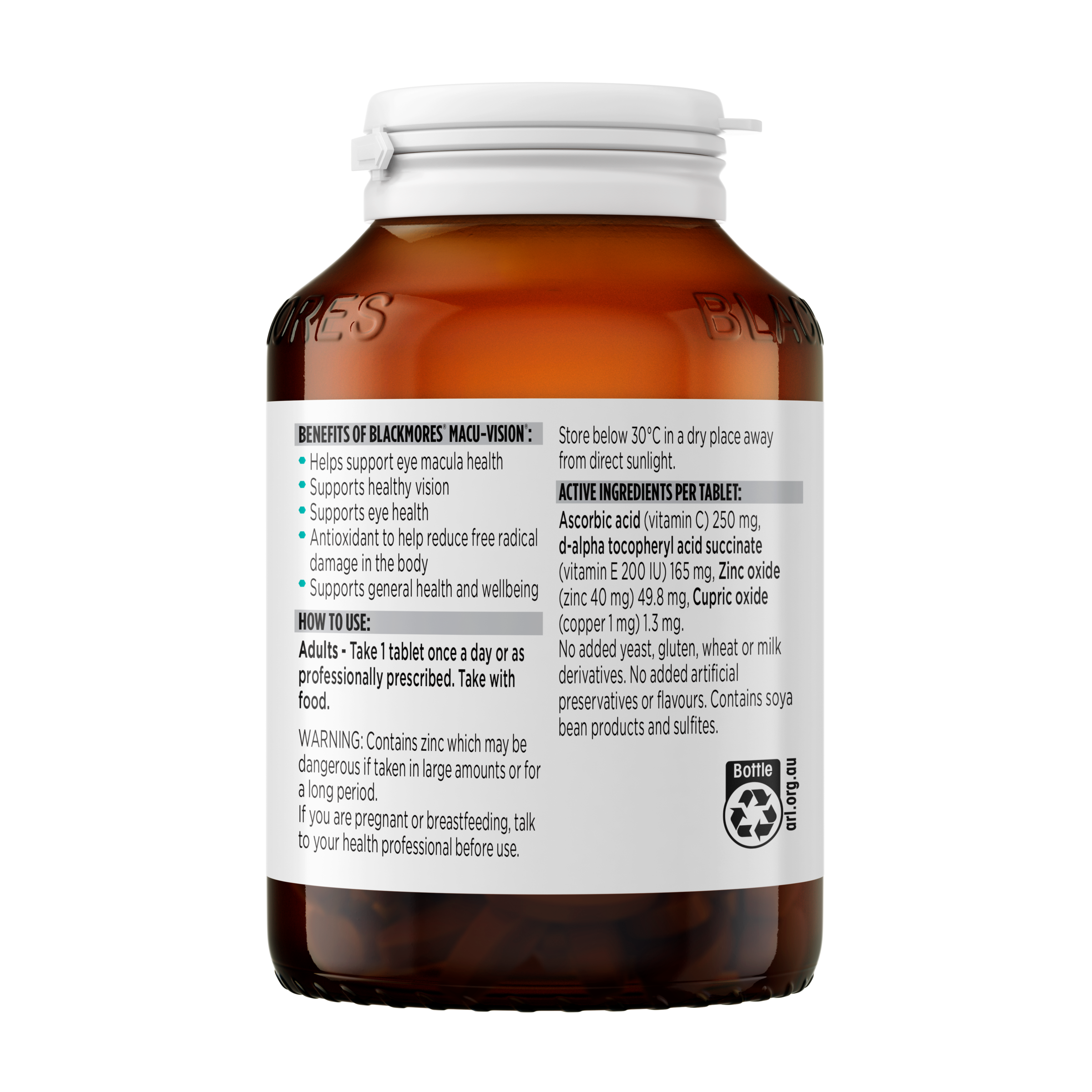 BLACKMORES MACU-VISION 150 TABLETS - Image 4