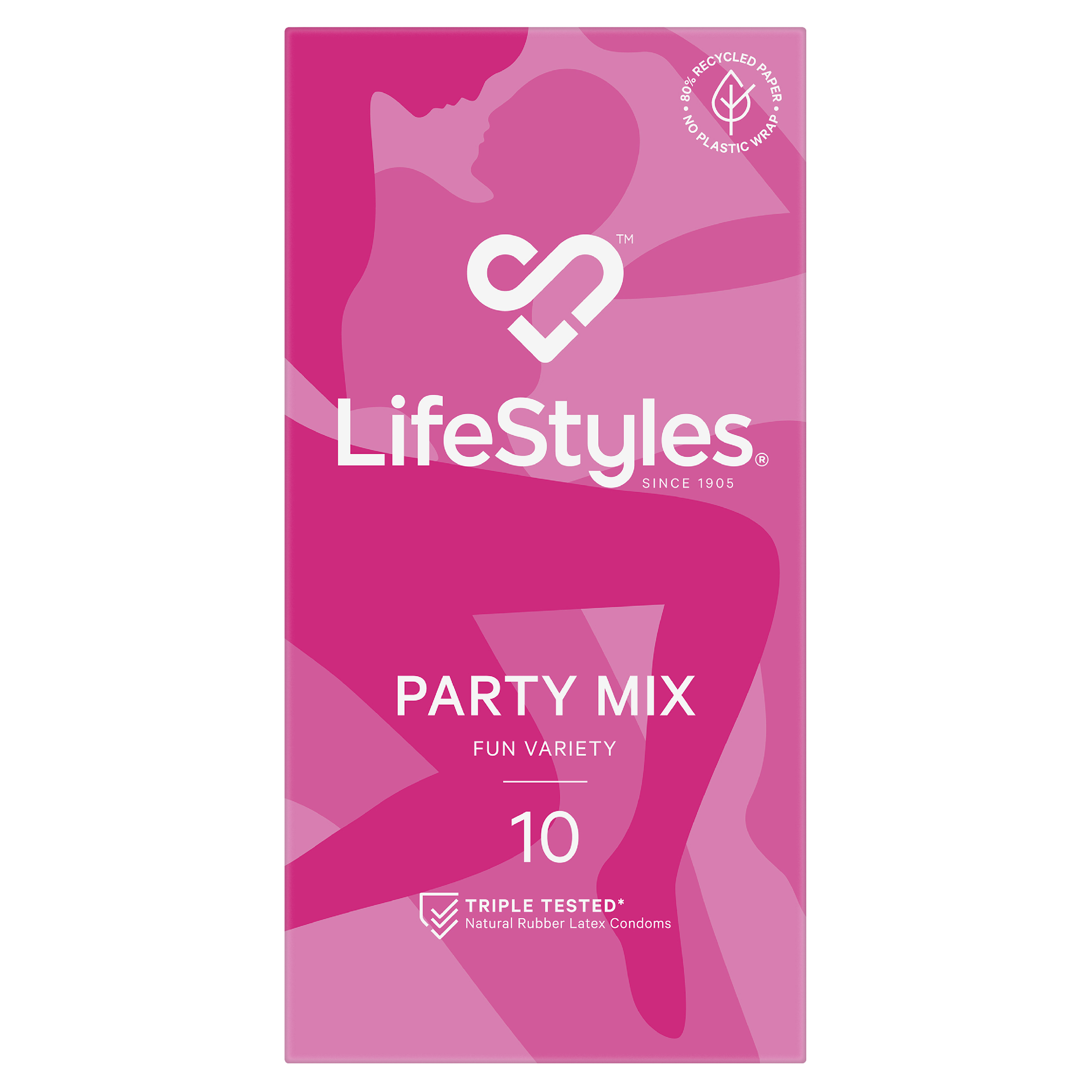 LIFESTYLES CONDOMS PARTY MIX 10 PACK - Image 2