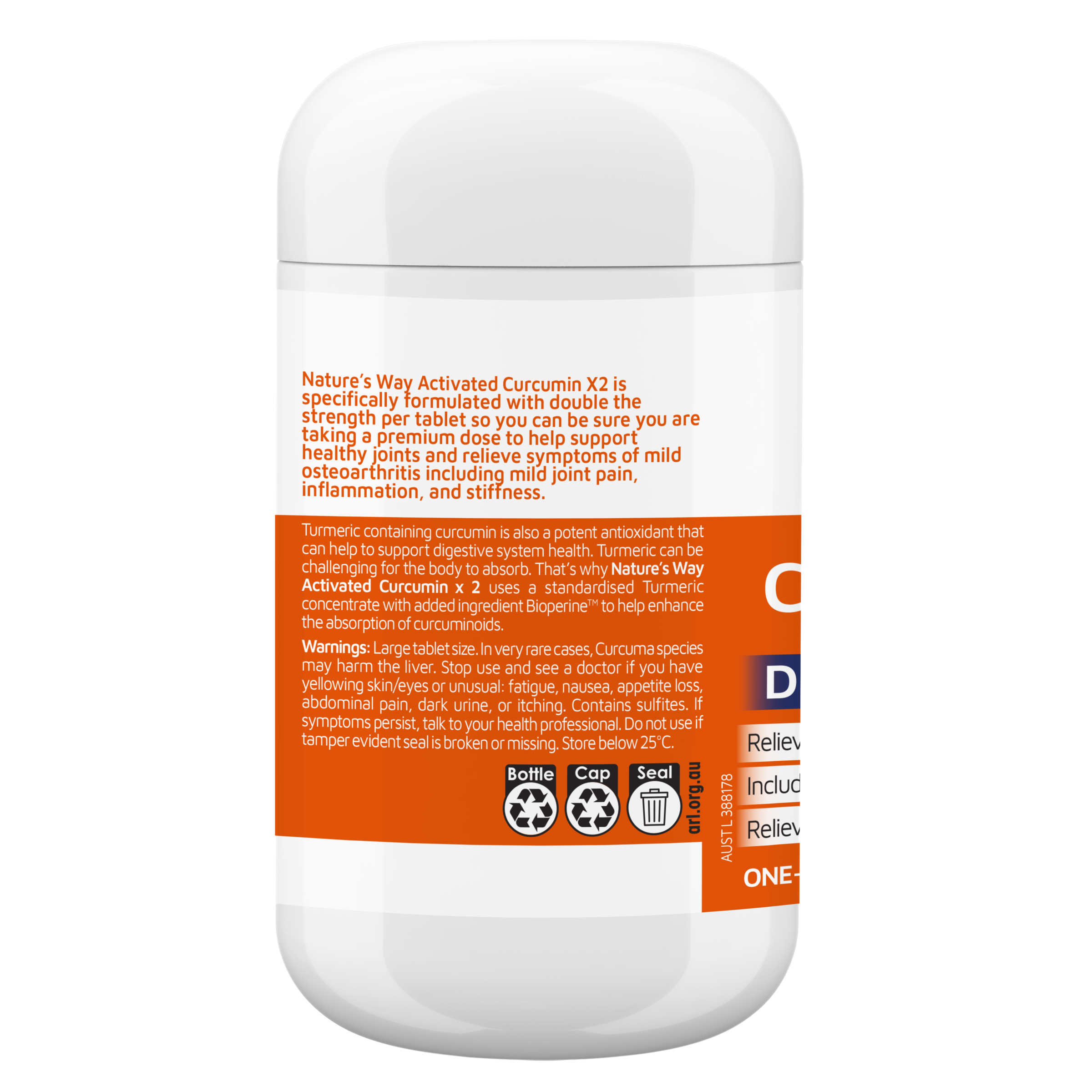 NATURES WAY ACTIVATED CURCUMIN 60 TABLETS - Image 2