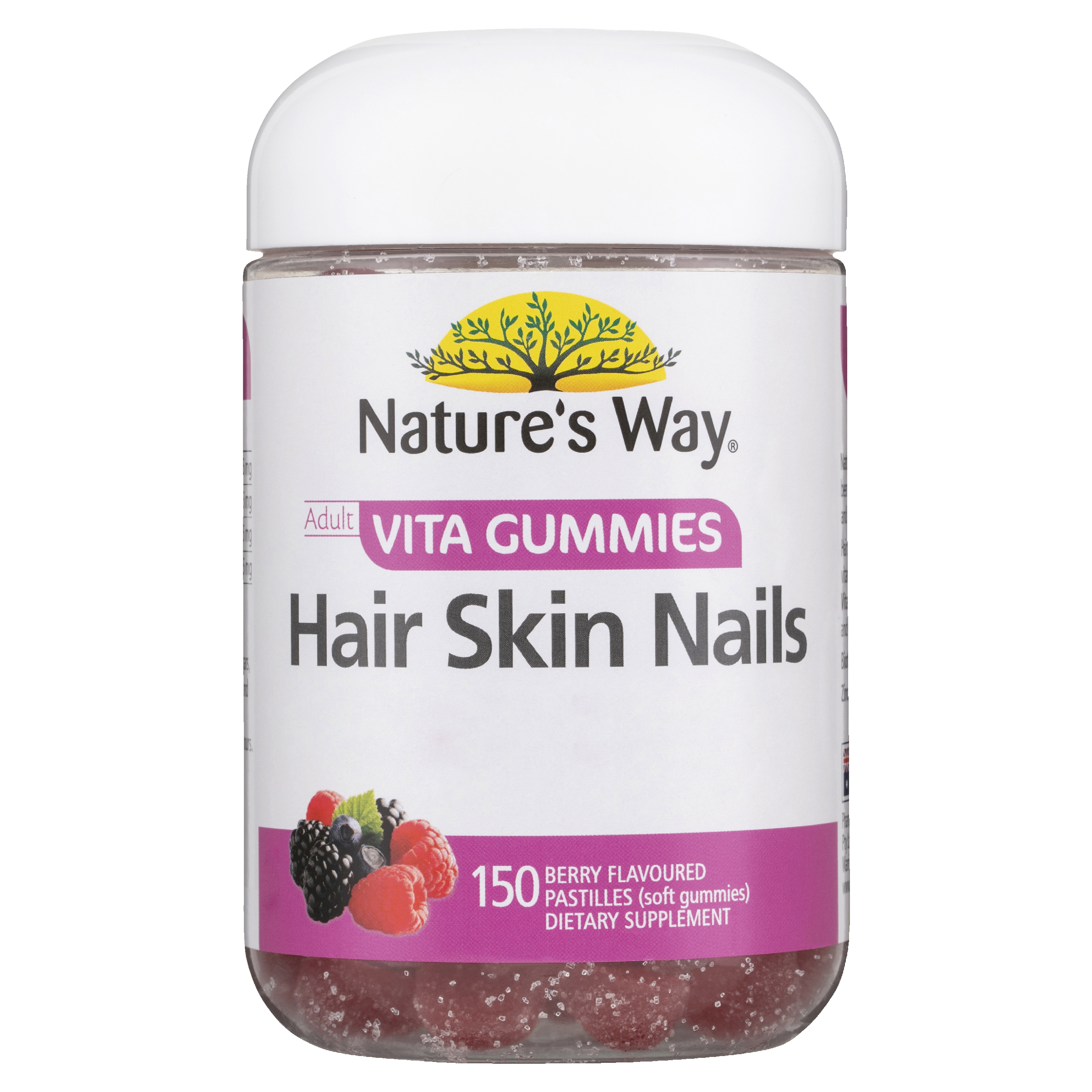 NATURES WAY ADULT VITA GUMMIES HAIR SKIN NAILS 150 - Image 3