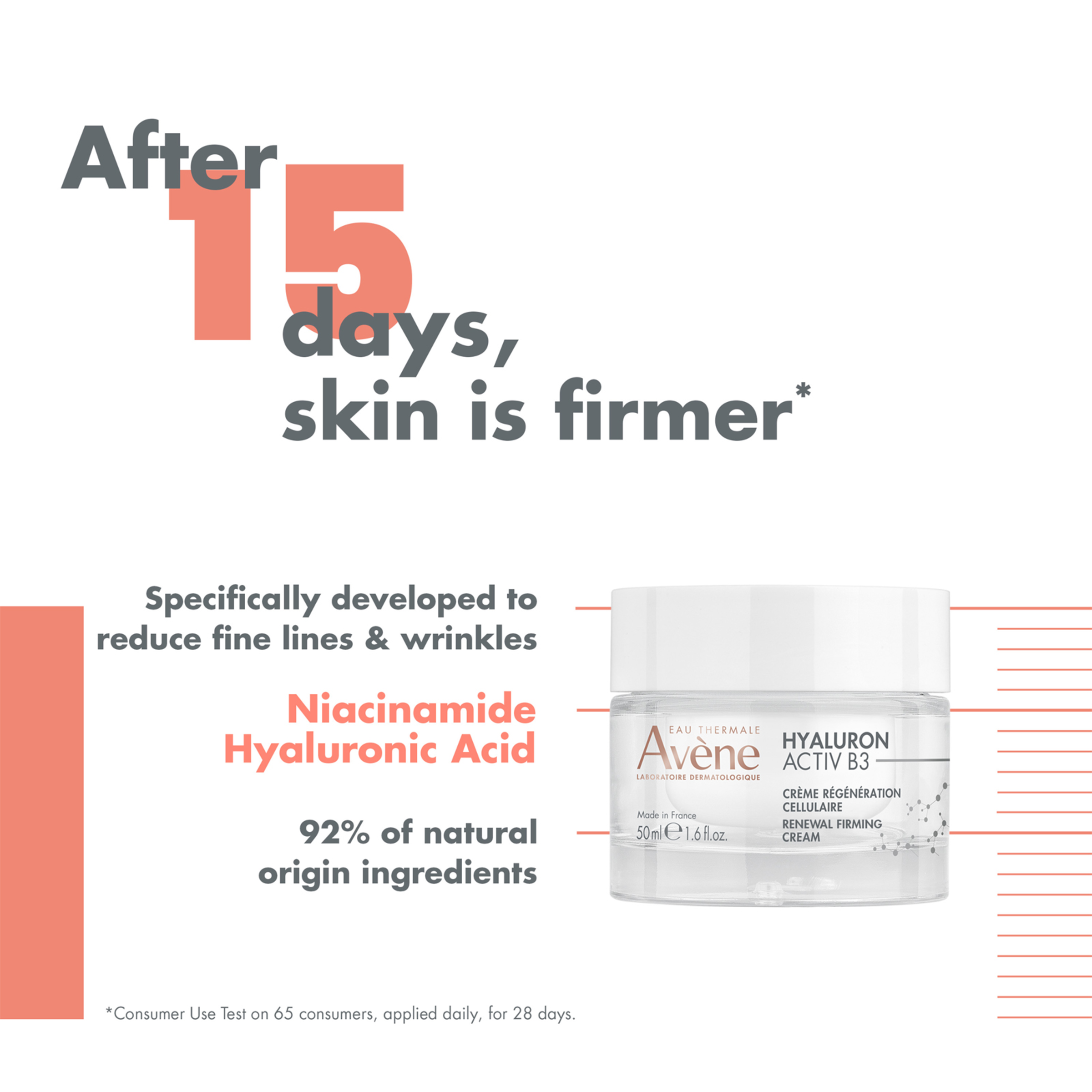 AVENE HYALURON ACTIVE B3 RENEWING CREAM 50ML - Image 2