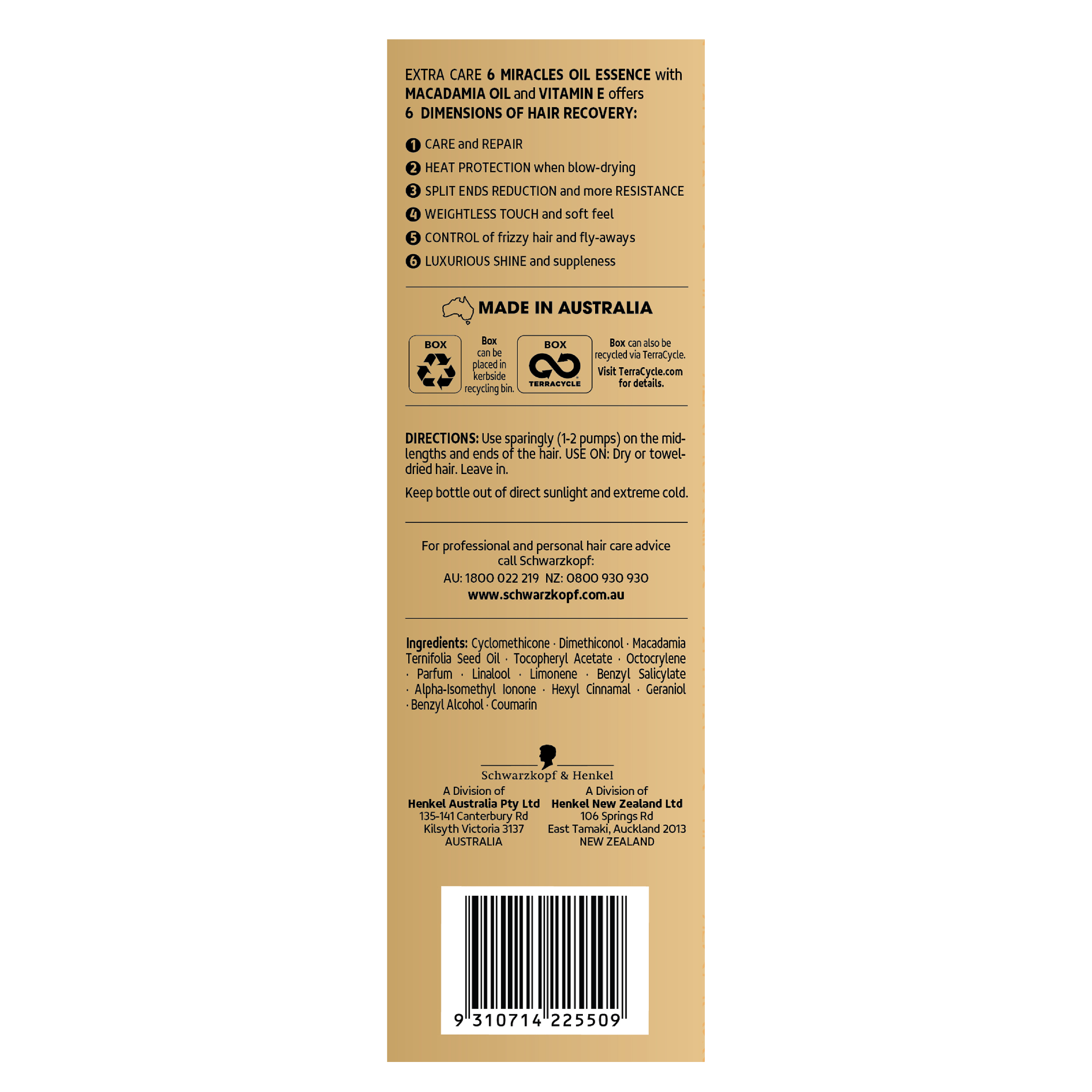 SCHWARZKOPF EXTRA CARE 6 MIRACLES OIL TREATMENT 100ML - Image 4