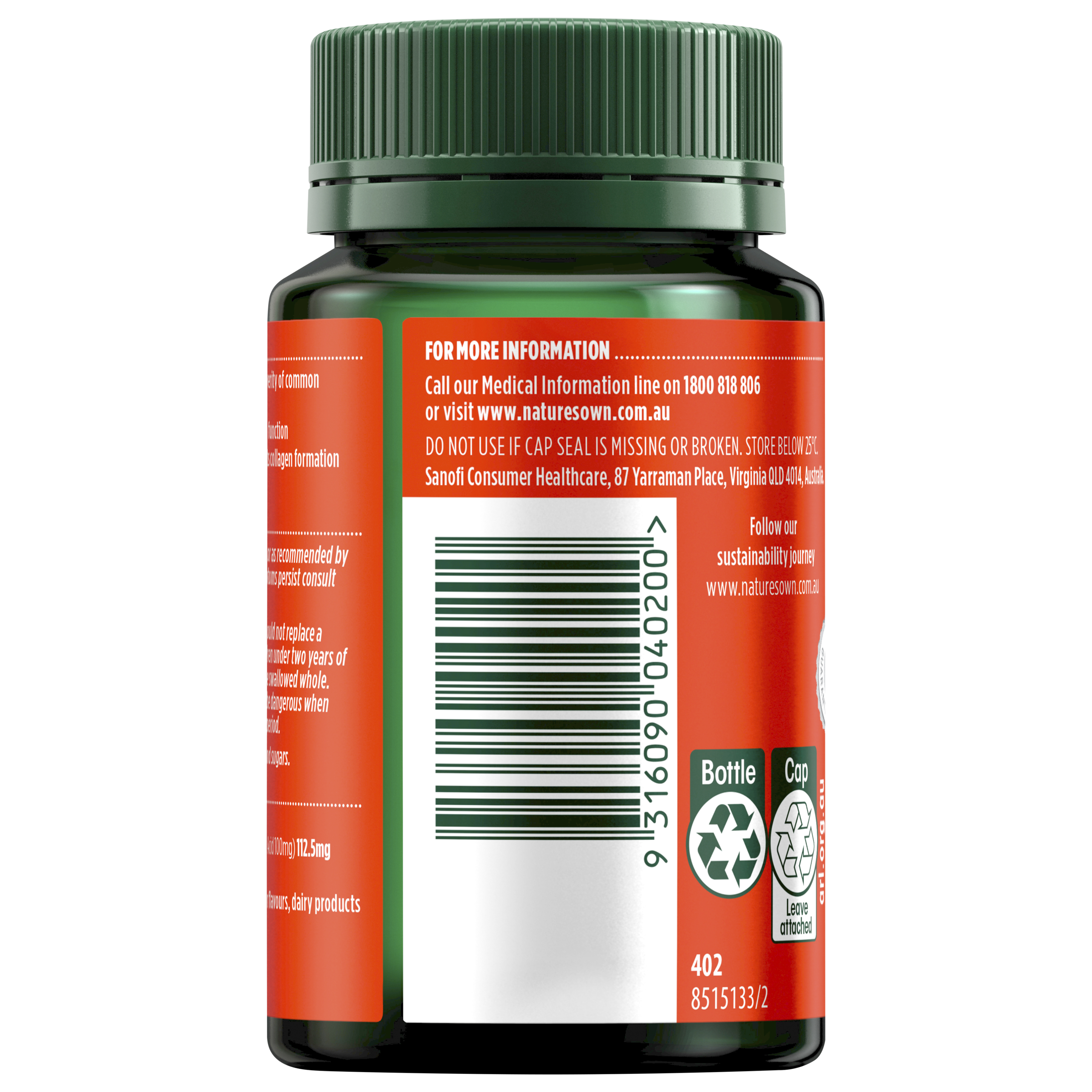 NATURES OWN ZINC + C CHEWABLE 60 TABLETS - Image 4