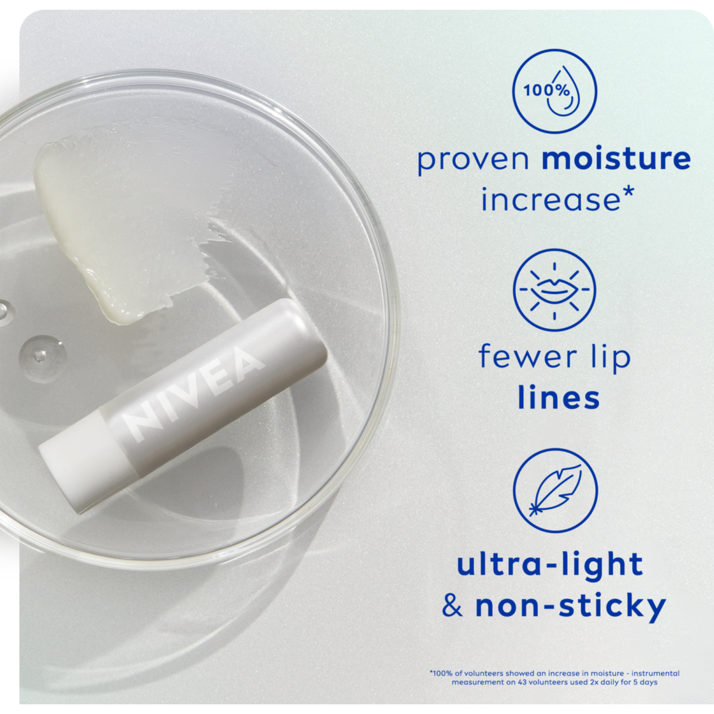 NIVEA LIP BALM STICK HYALURON CLEAR 5.2G - Image 3