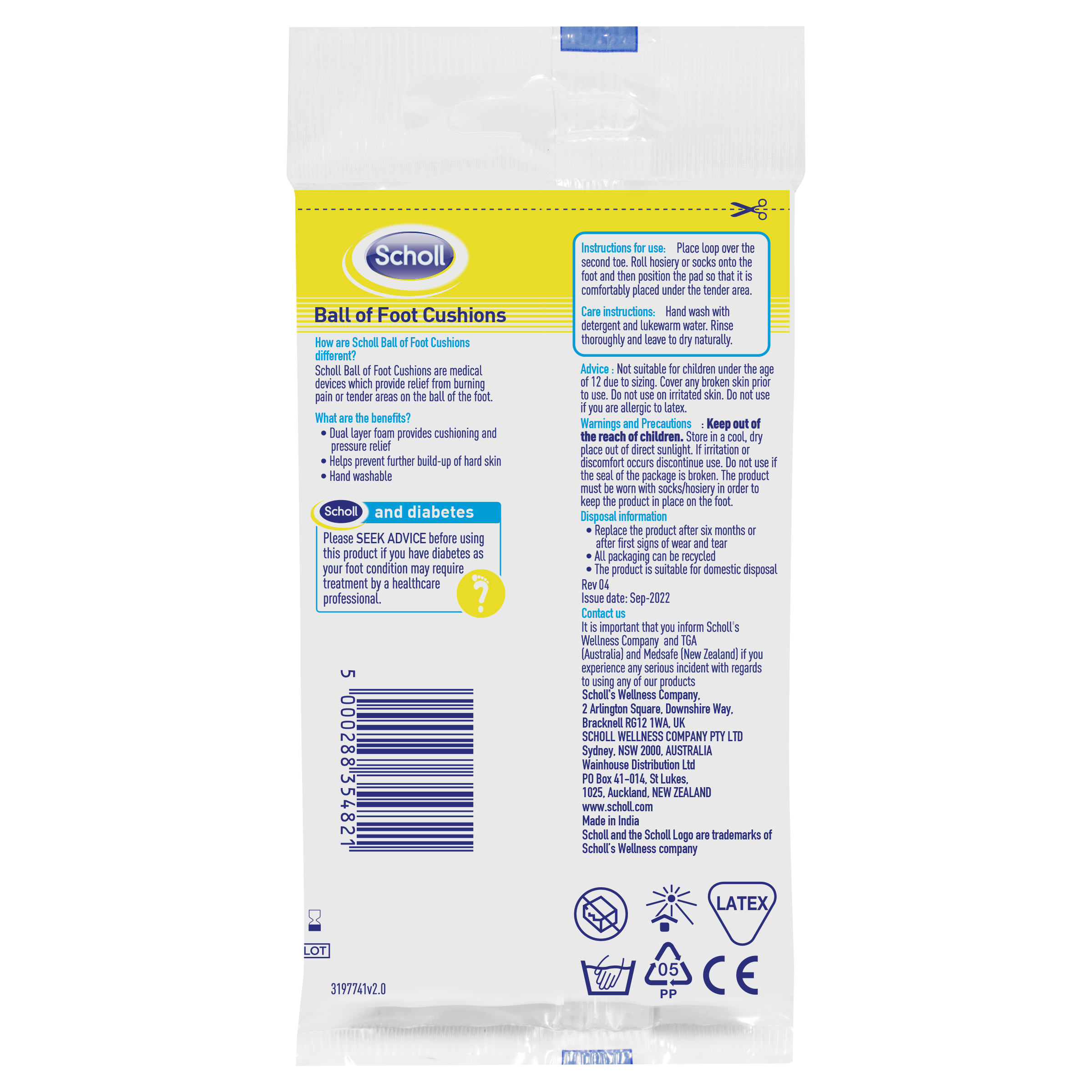 SCHOLL BALL OF FOOT CUSHIONS 1 PAIR - Image 2