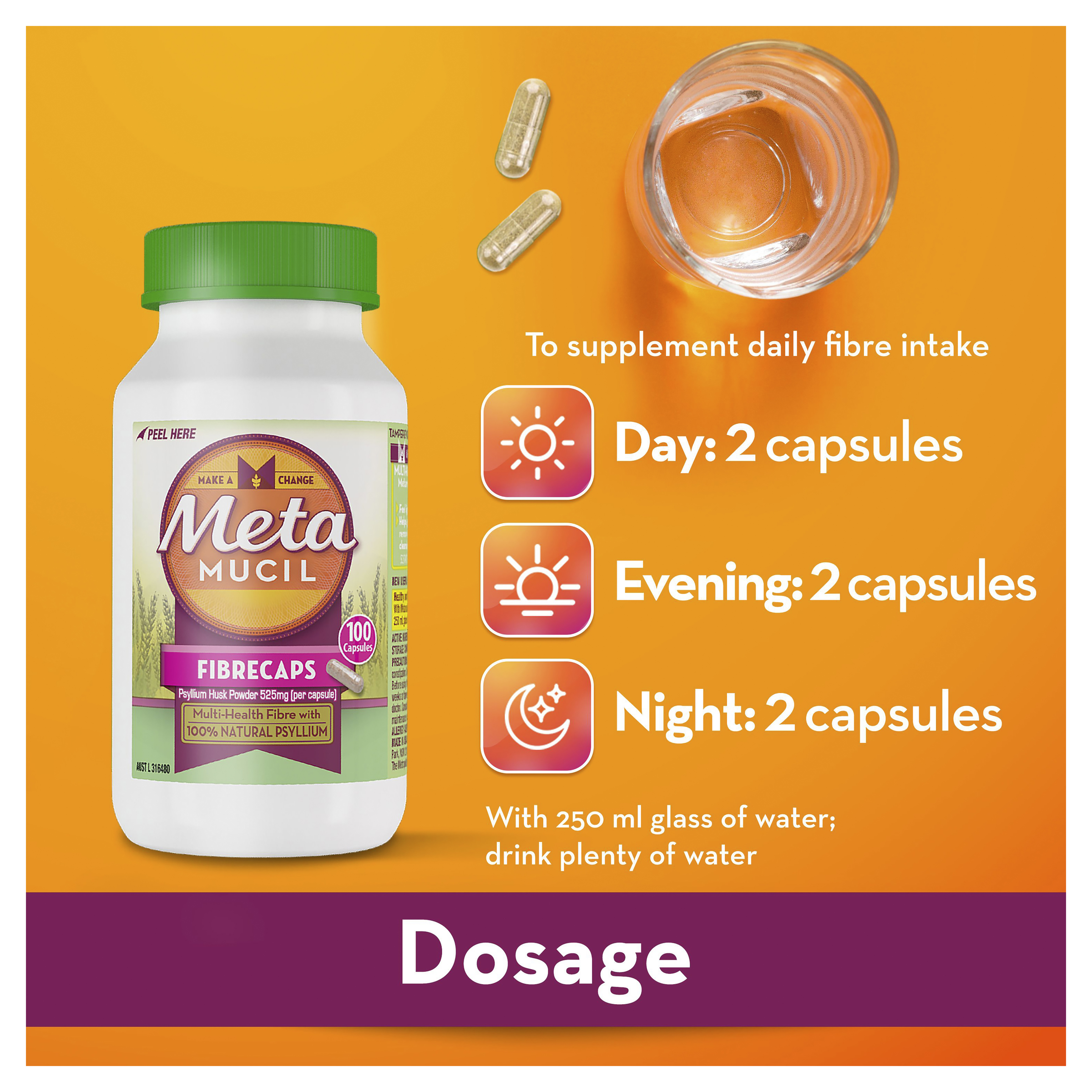 METAMUCIL FIBRECAPS 300 CAPSULES - Image 5