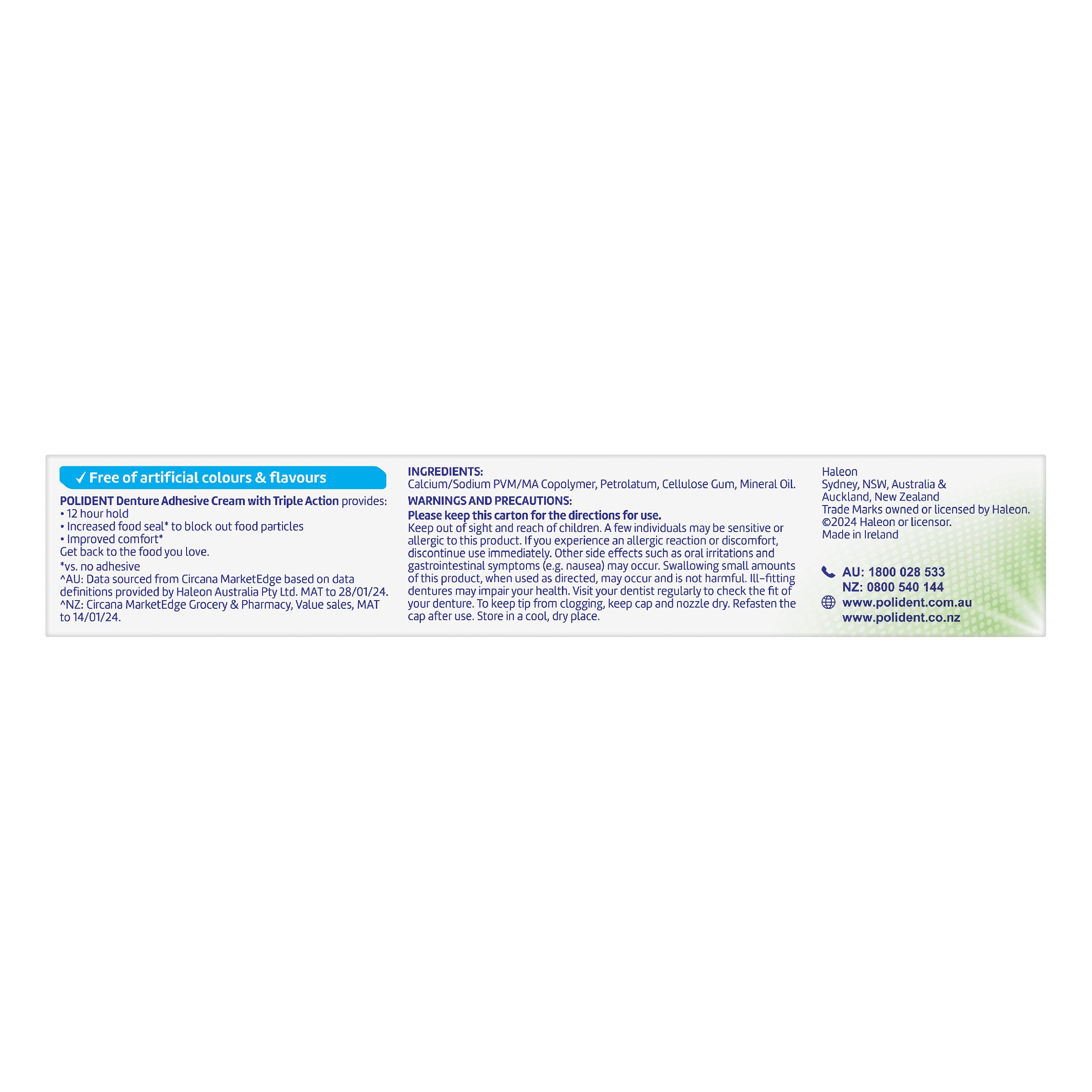 POLIDENT DENTURE ADHESIVE FLAVOUR FREE CREAM 60G - Image 7