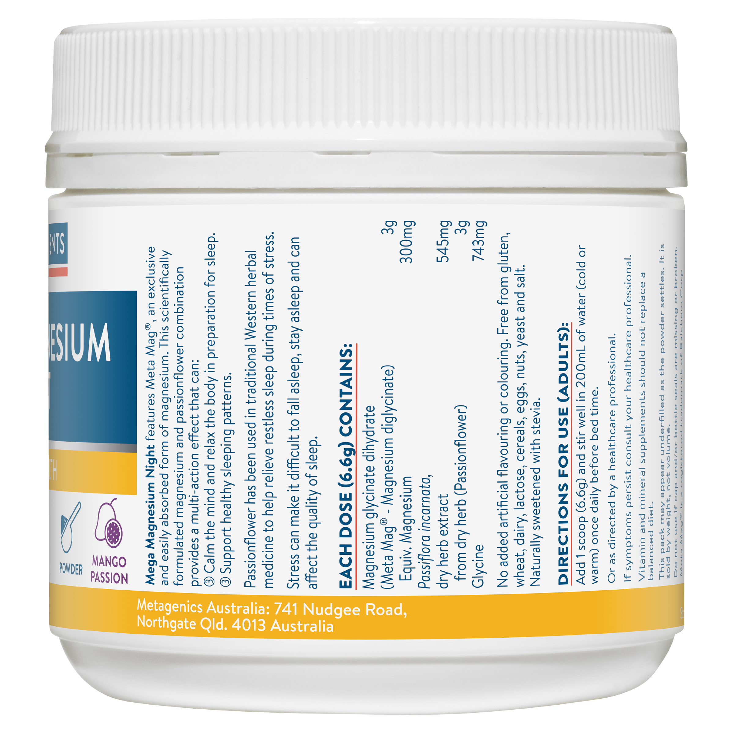 ETHICAL NUTRIENTS MEGA MAGNESIUM NIGHT POWDER 272G - Image 3