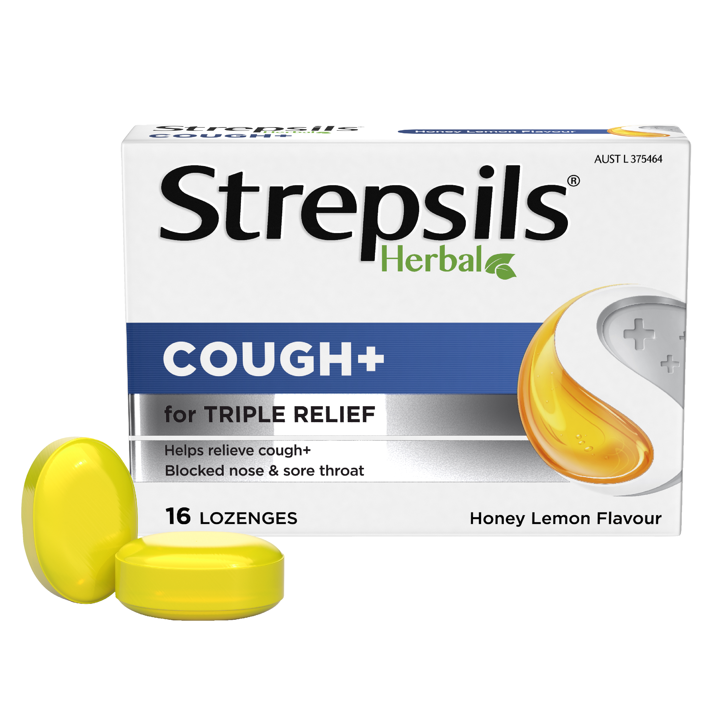STREPSILS HERBAL COUGH  HONEY LEMON 16 LOZENGES - Image 5