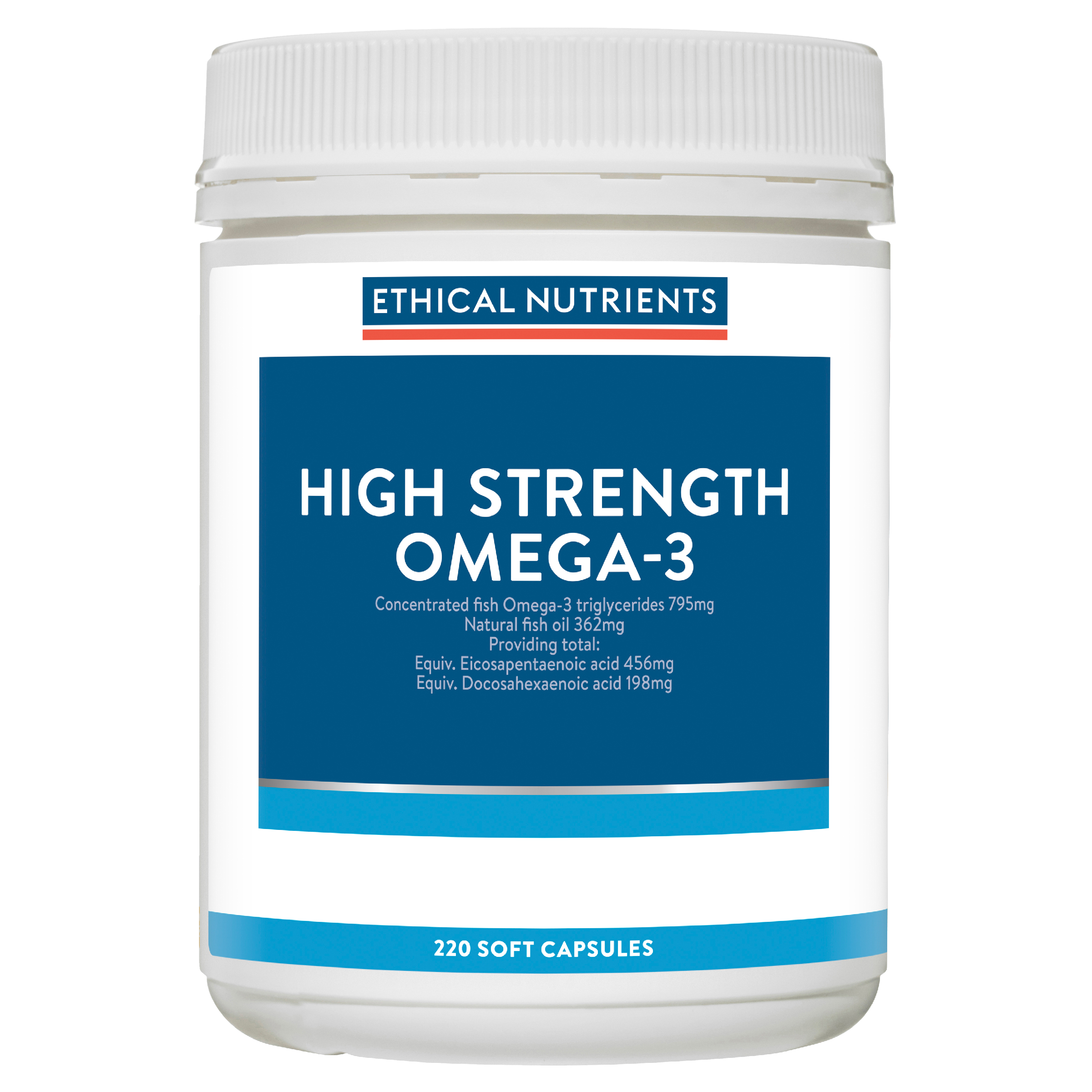ETHICAL NUTRIENTS HIGH STRENGTH OMEGA-3 CAPSULES 220 CAPSULES - Image 5