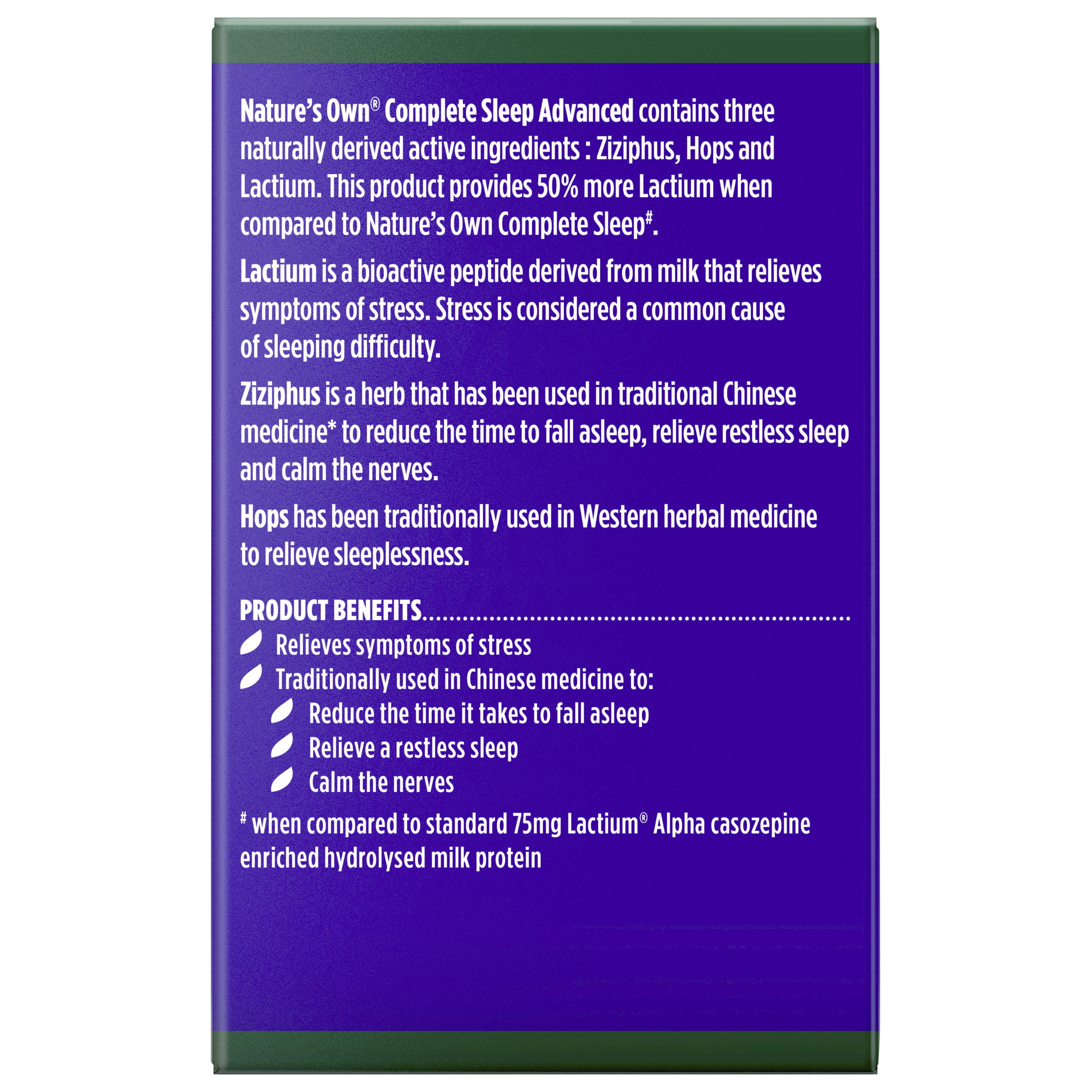 NATURES OWN COMPLETE SLEEP ADVANCED 60 TABLETS - Image 2