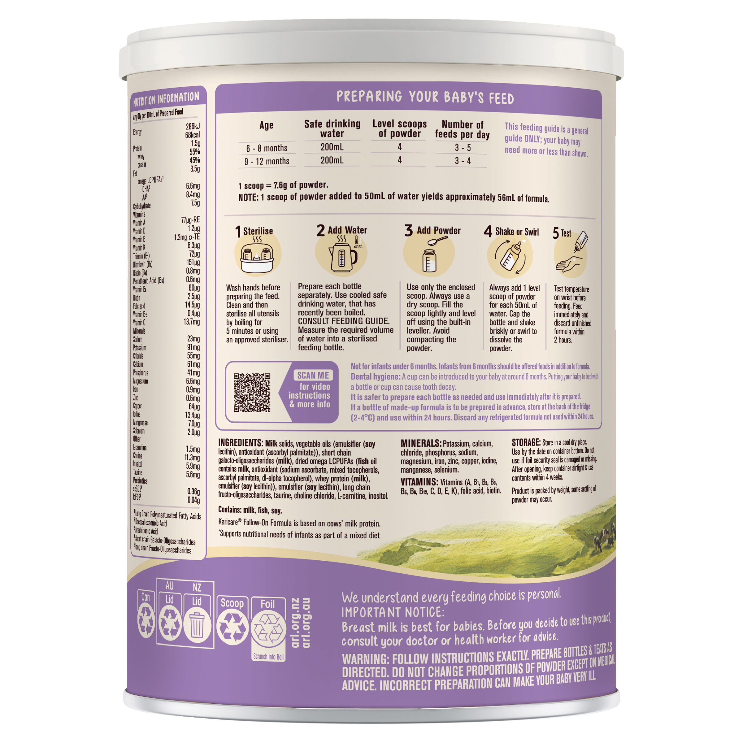 KARICARE+ FOLLOW ON FORMULA STAGE 2 900G - Image 2