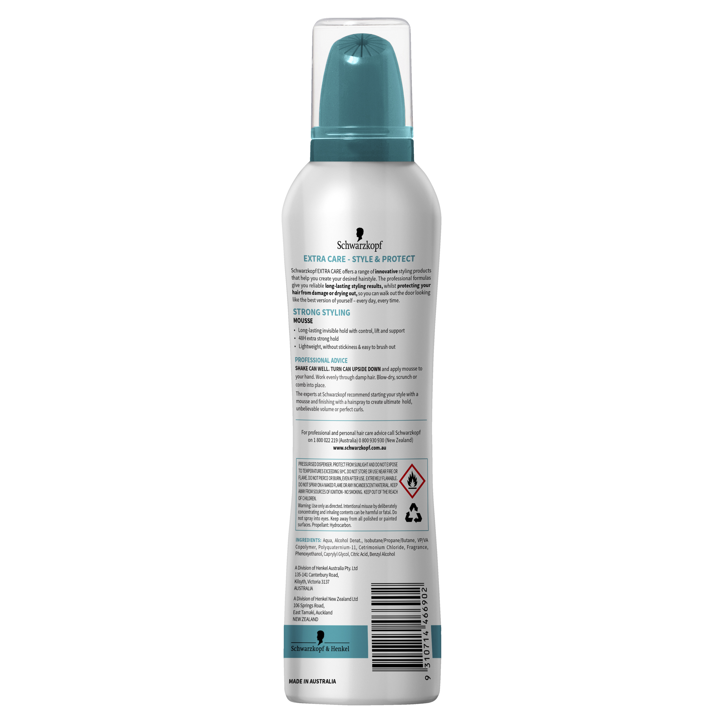 SCHWARZKOPF EXTRA CARE STRONG STYLING MOUSSE 150G - Image 2