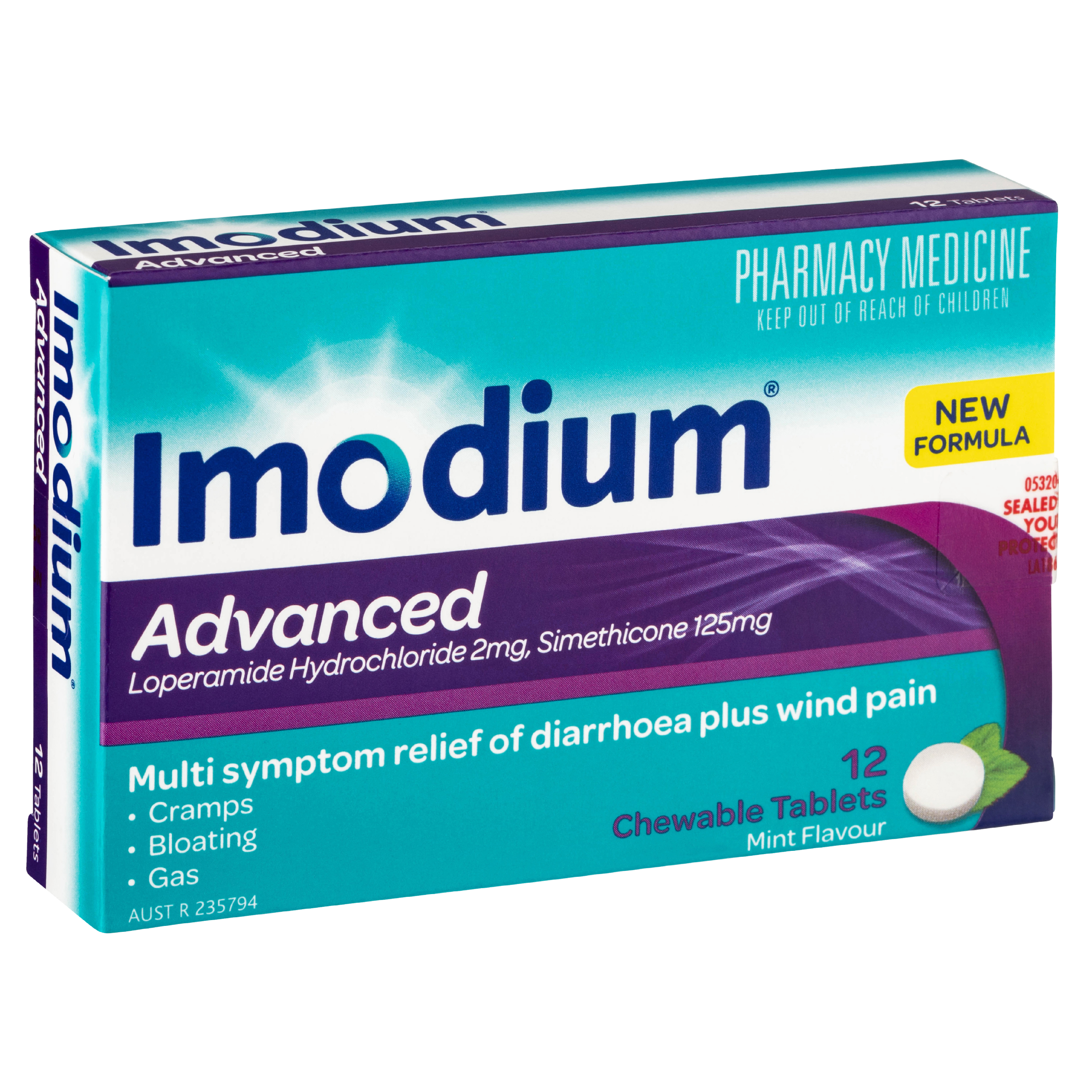 IMODIUM ADVANCED DIARRHOEA & WIND RELIEF 12 TABLETS