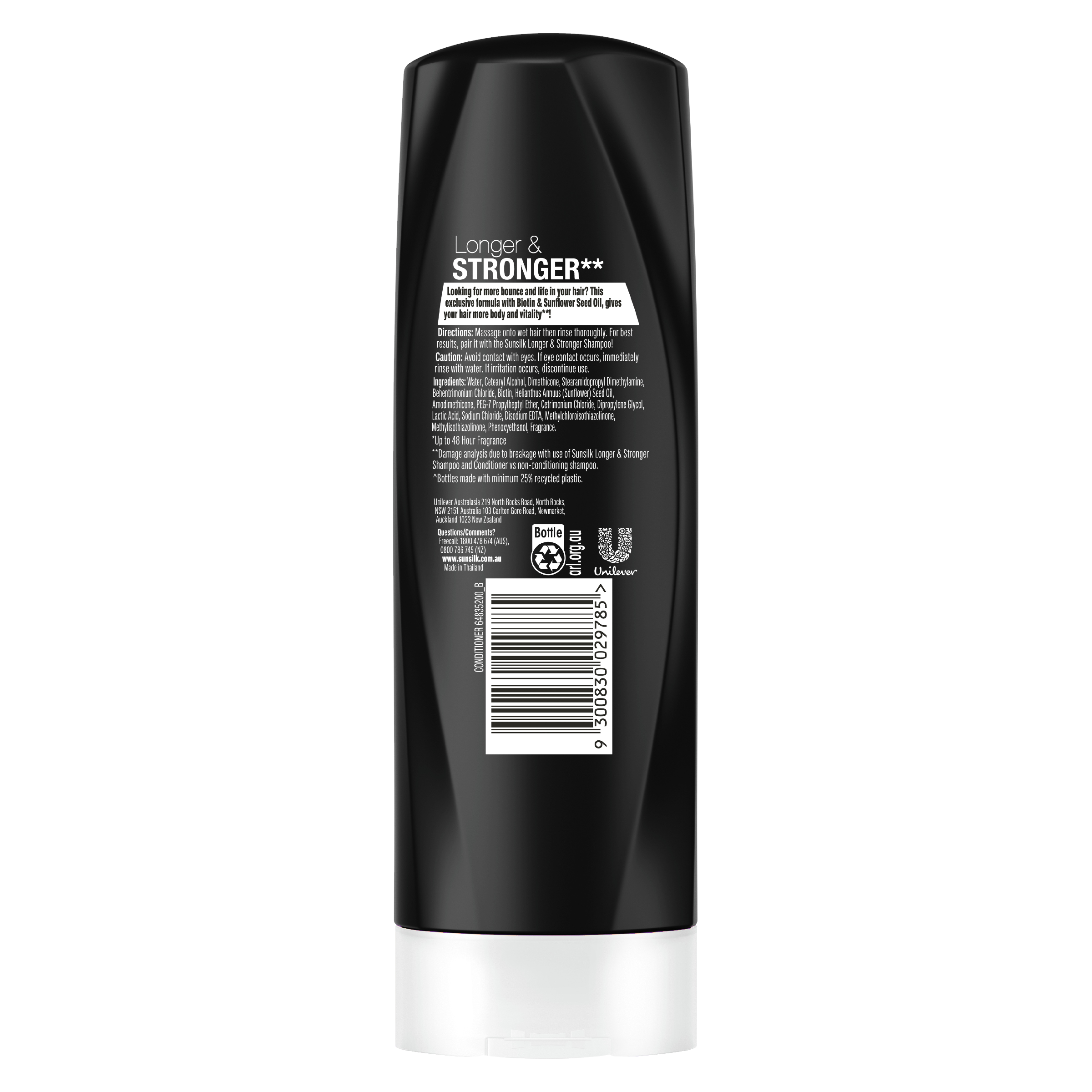 SUNSILK CONDITIONER LONGER & STRONGER 350ML - Image 2