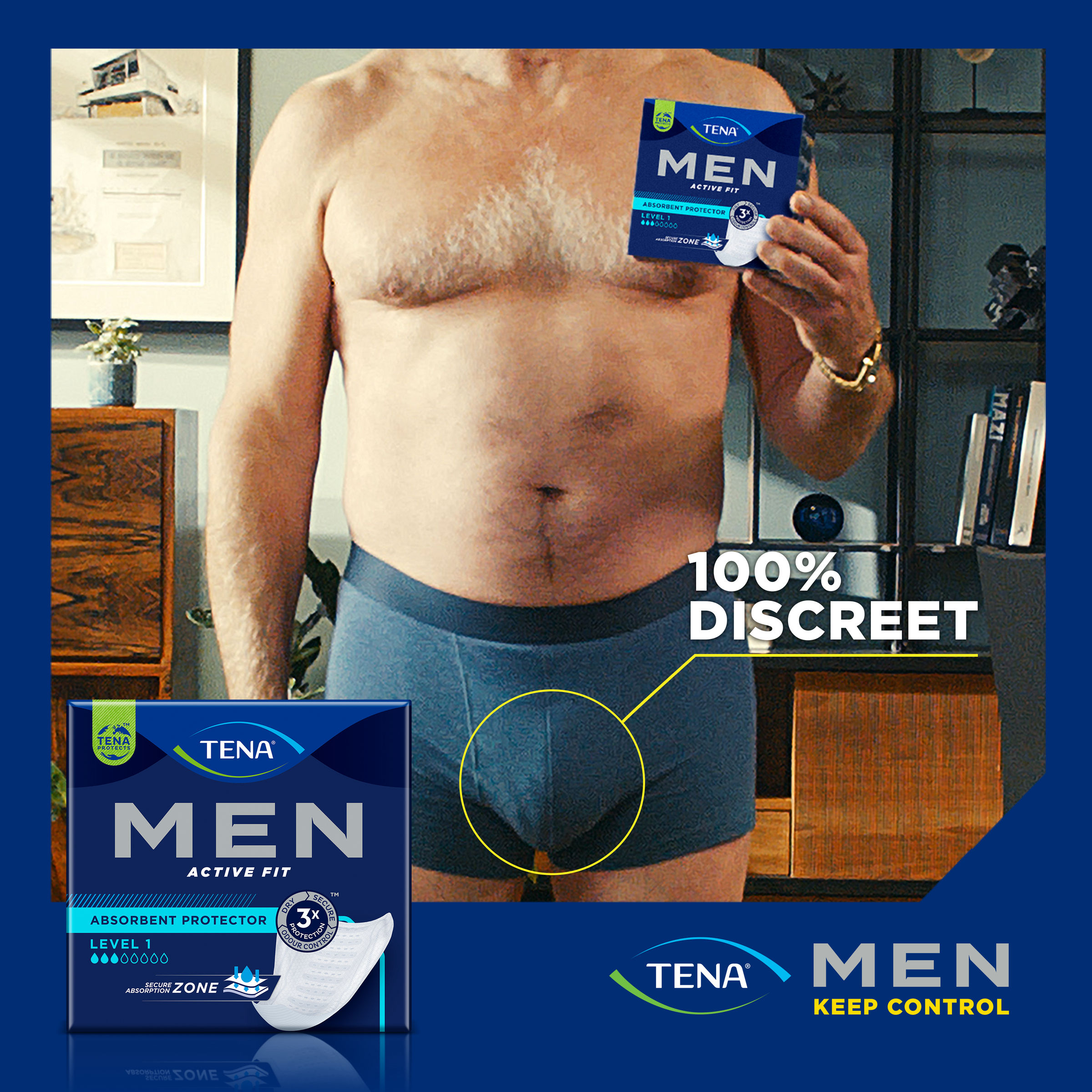 TENA MEN SHIELDS ACTIVE FIT 3D LEVEL 1 12 PACK - Image 6