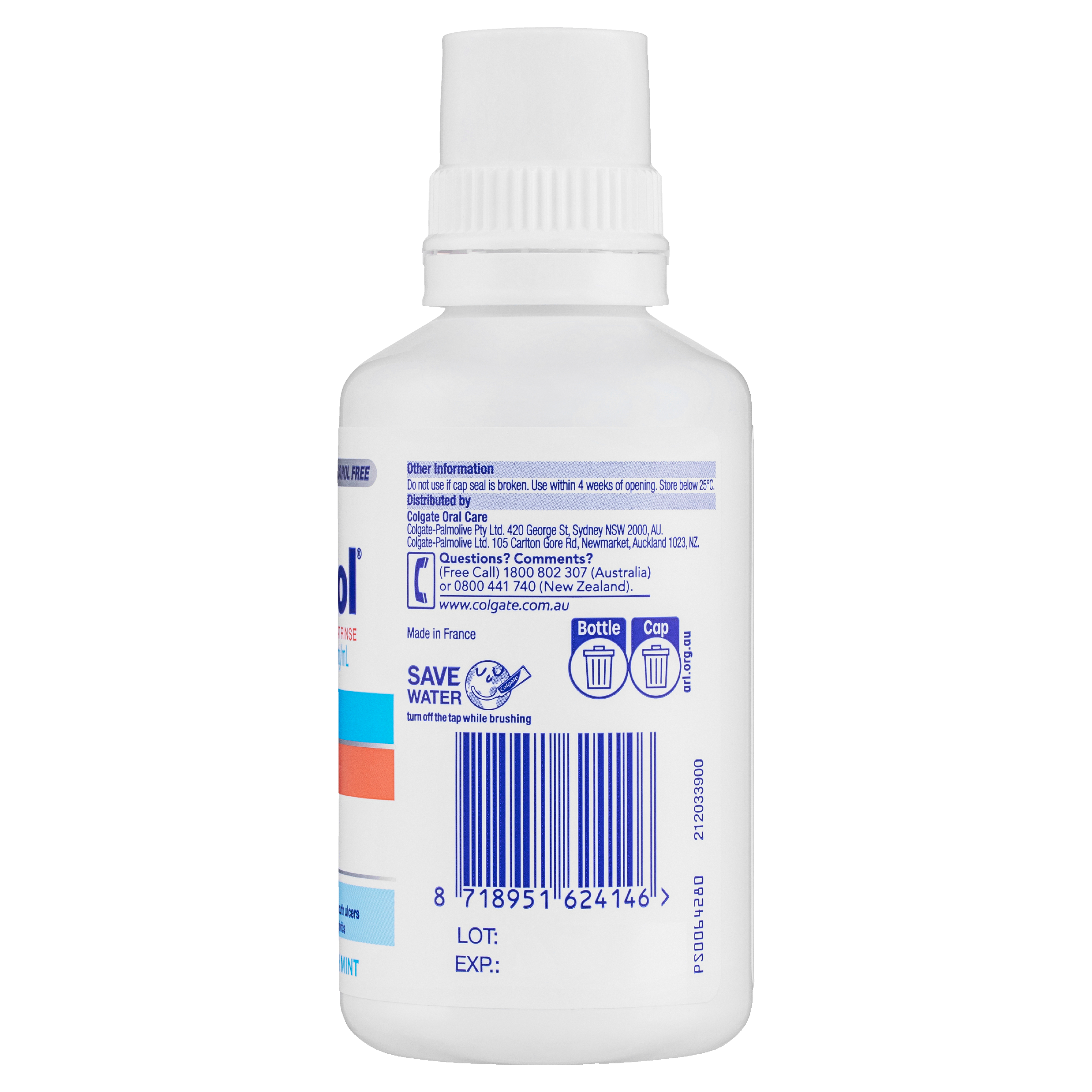 COLGATE MOUTHWASH SAVACOL FRESH MINT ANTISEPTIC 300ML - Image 2