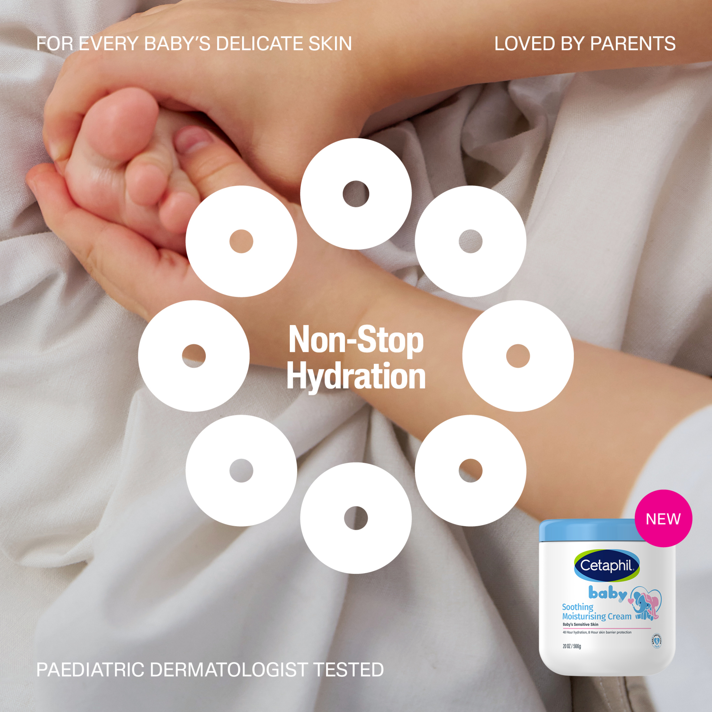 CETAPHIL BABY SOOTHING MOISTURISING CREAM 566G - Image 6