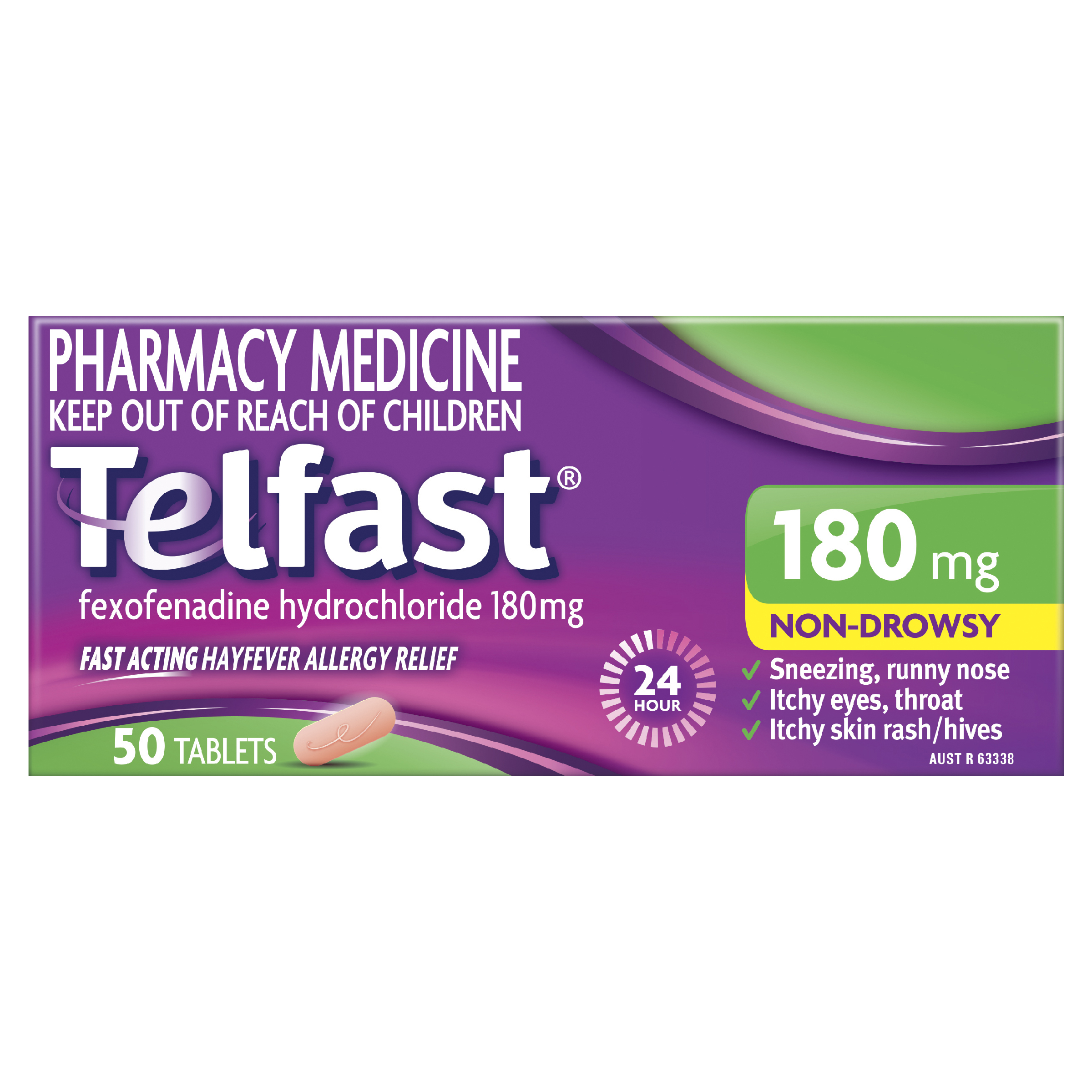 TELFAST 180MG 50 TABLETS