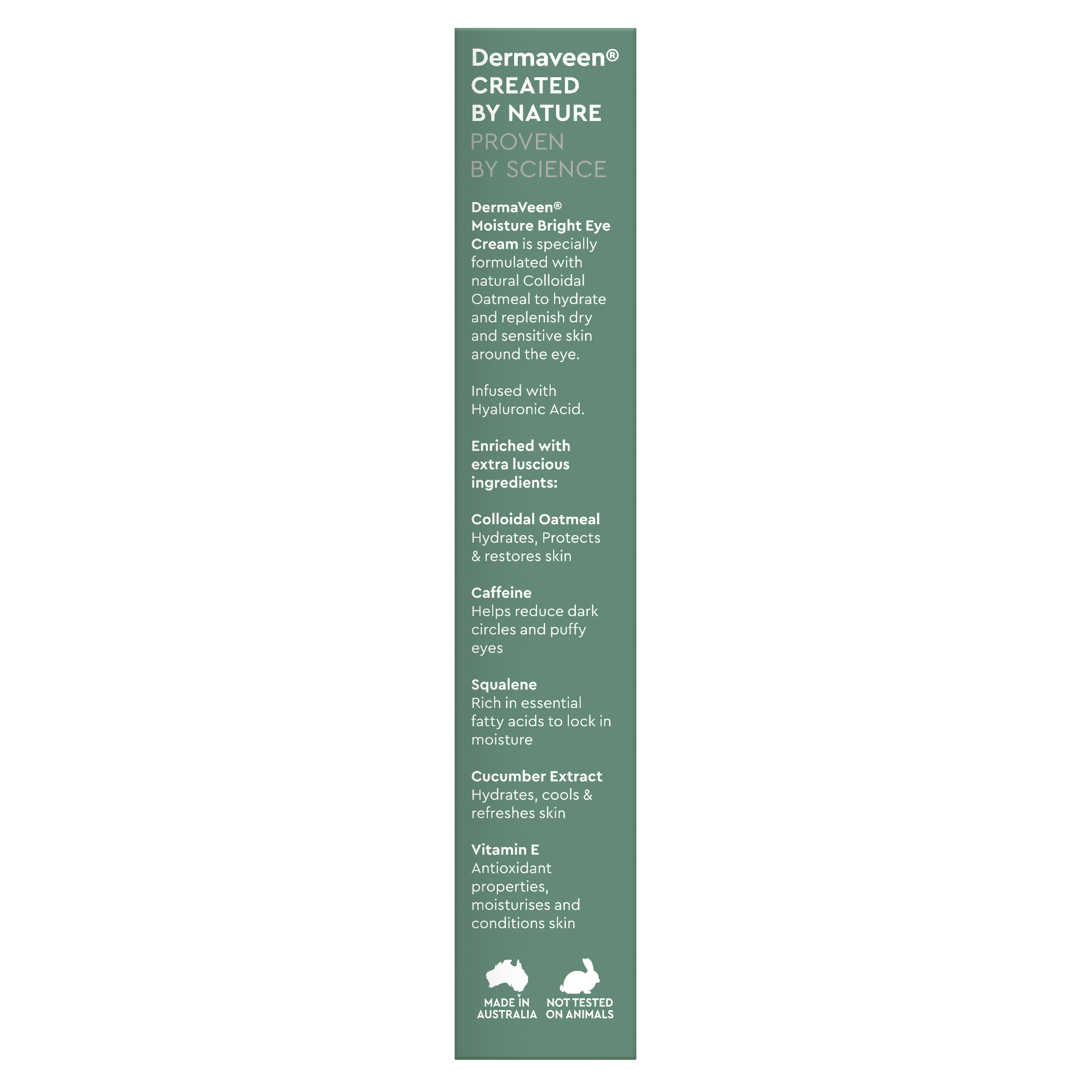 DERMAVEEN FACE MOISTURE BRIGHT EYE CREAM 15ML - Image 3